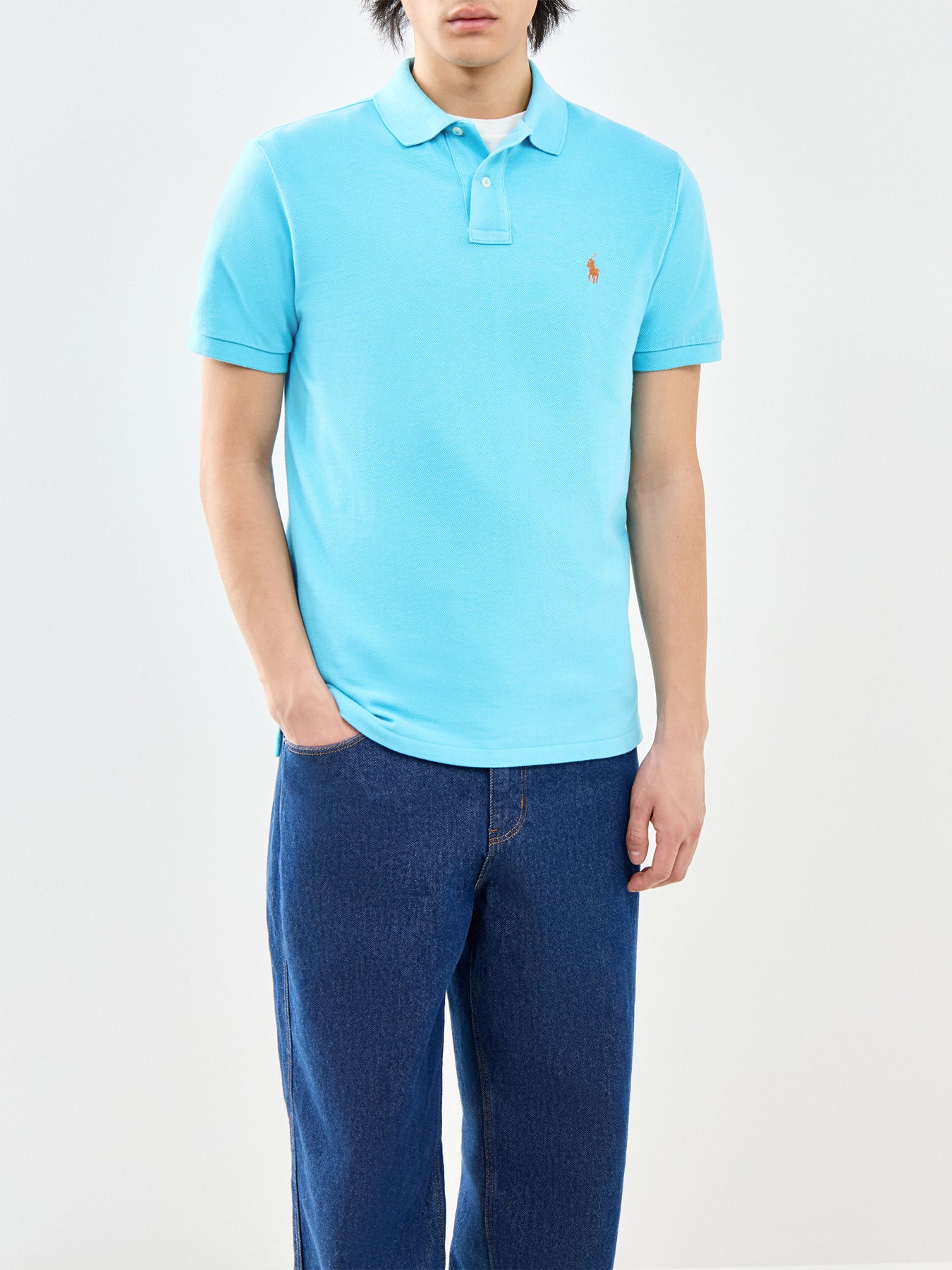 Slim Fit Polo Shirt Blue