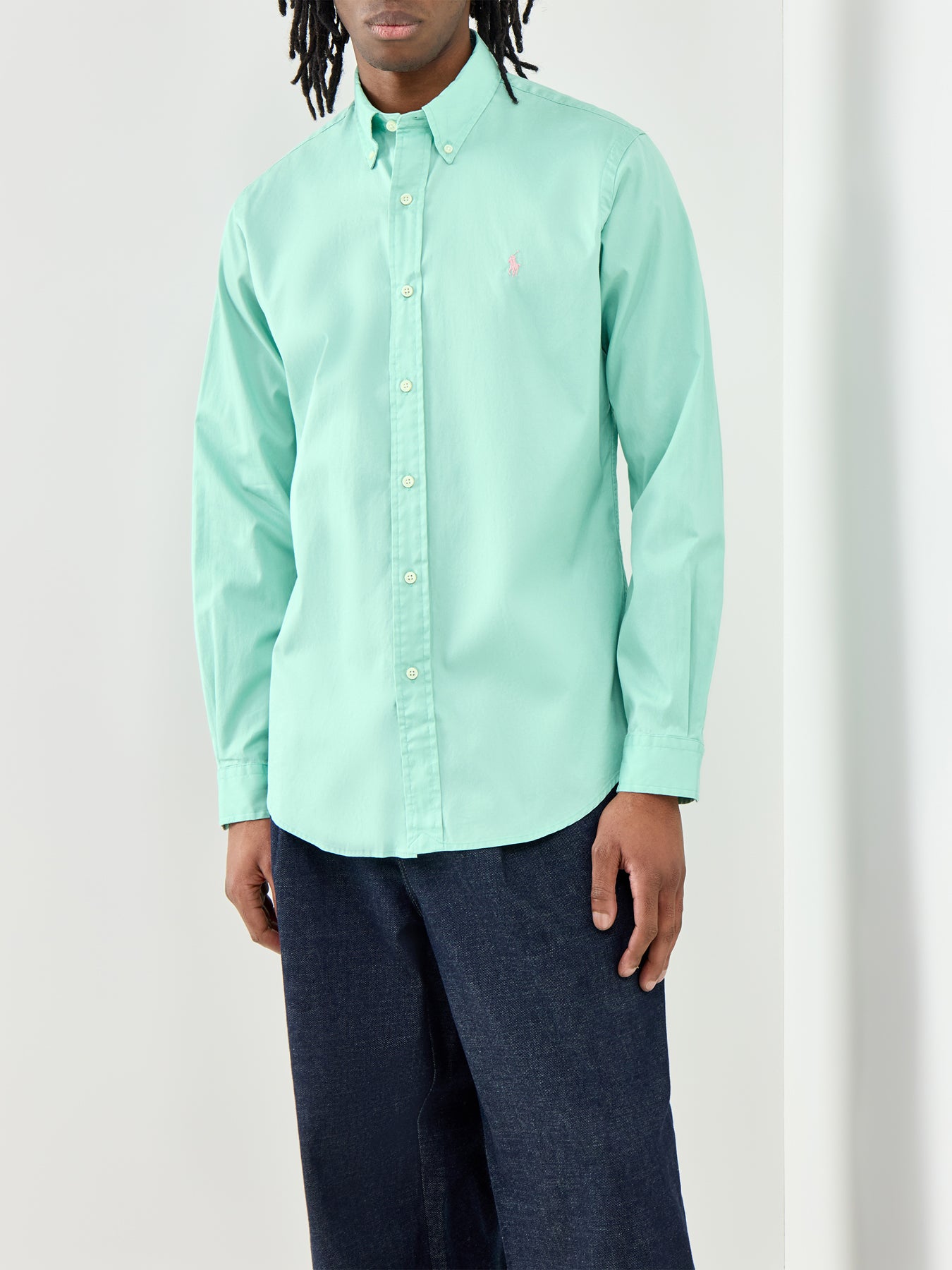 Ralph Lauren Custom Fit Twill Shirt Celadon