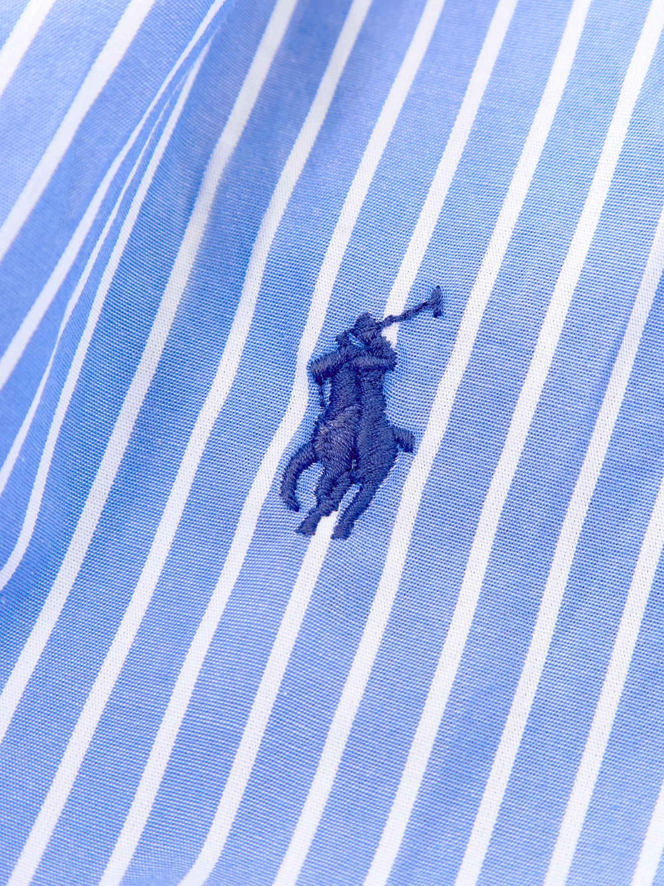 Custom Fit Stripe Shirt Blue