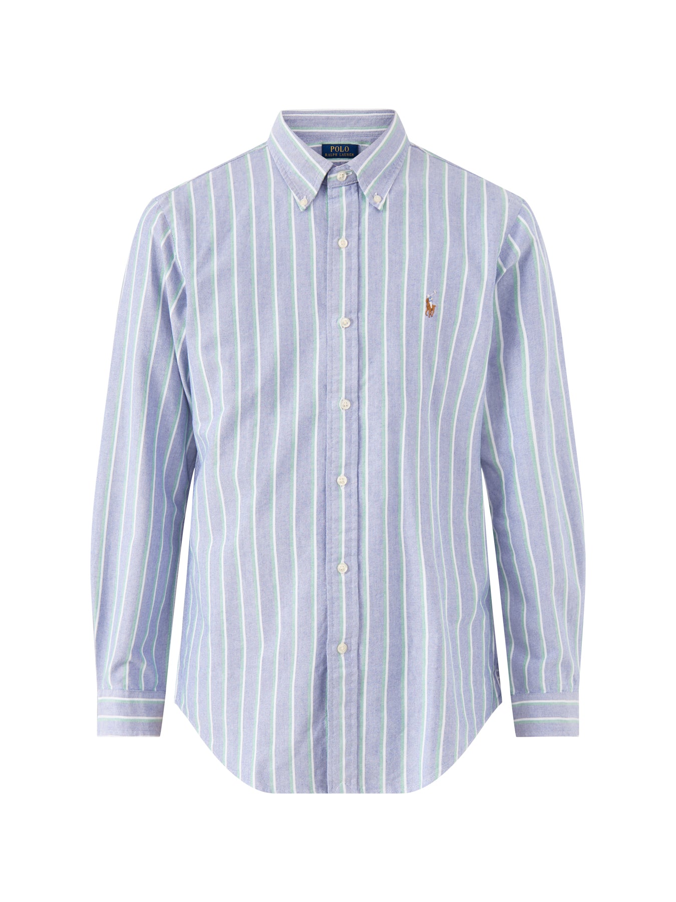 Custom Fit Stripe Oxford Shirt Navy