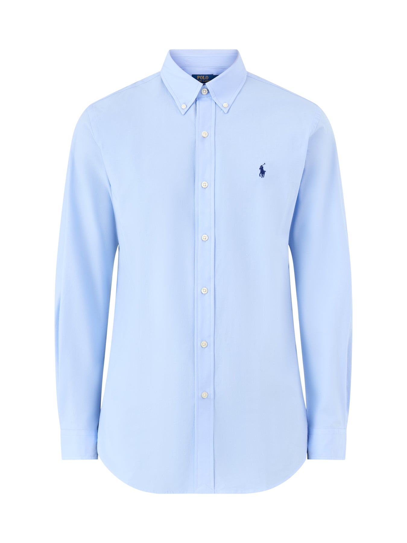 Custom Fit Poplin Shirt Blue