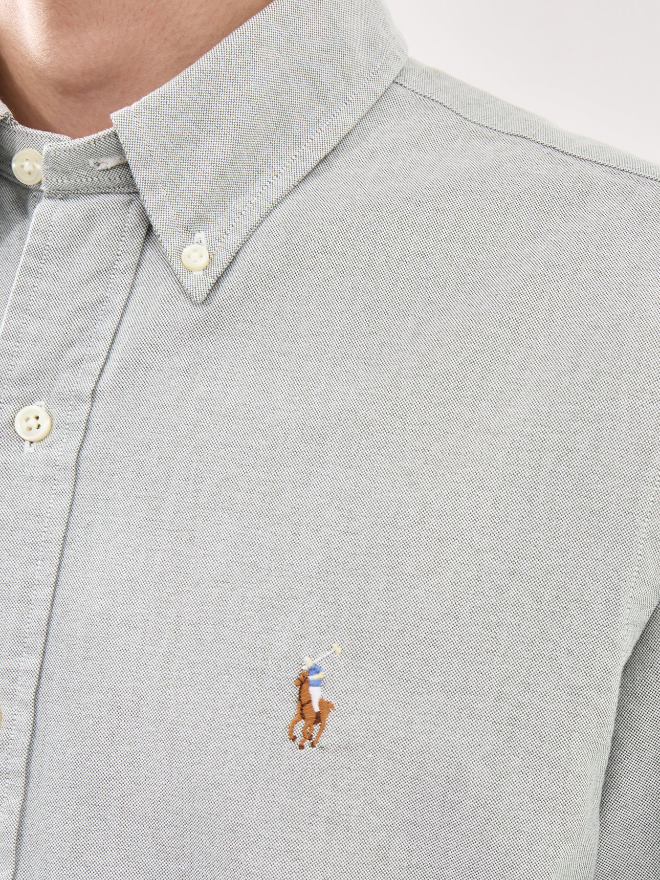 Custom Fit Oxford Shirt Green