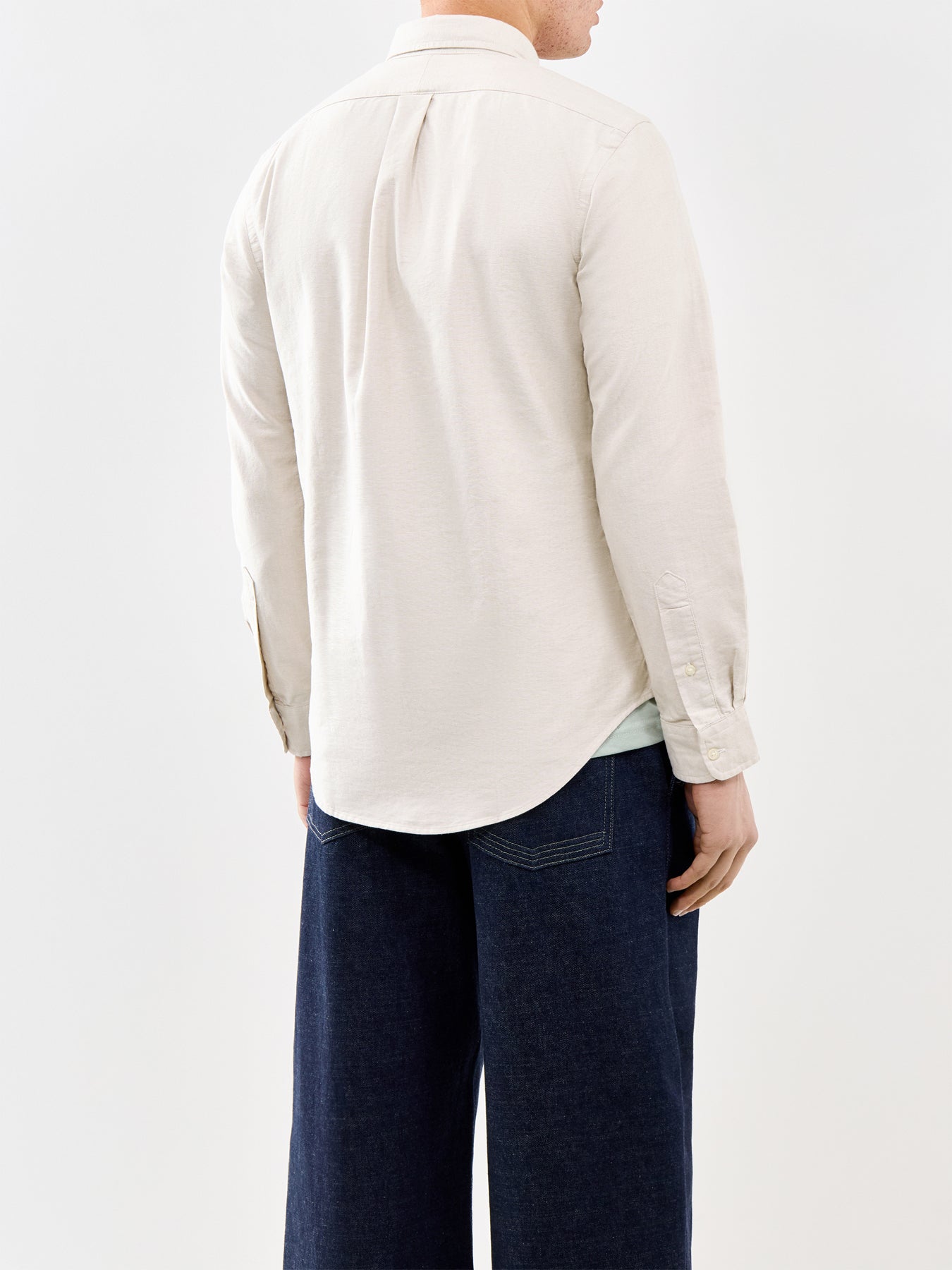 Custom Fit Oxford Shirt Beige