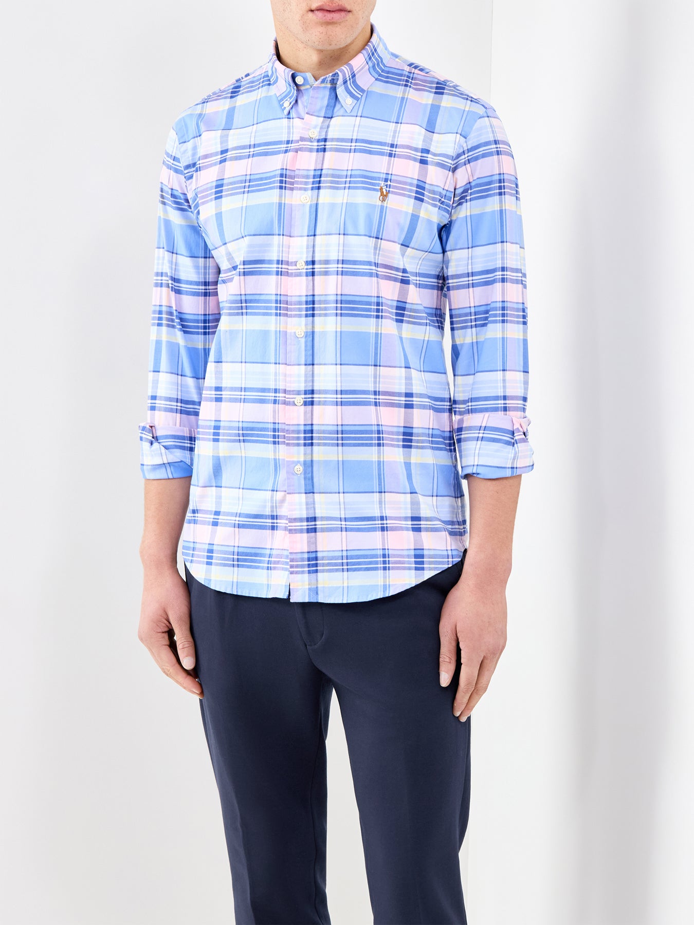 Custom Fit Oxford Check Shirt Multi