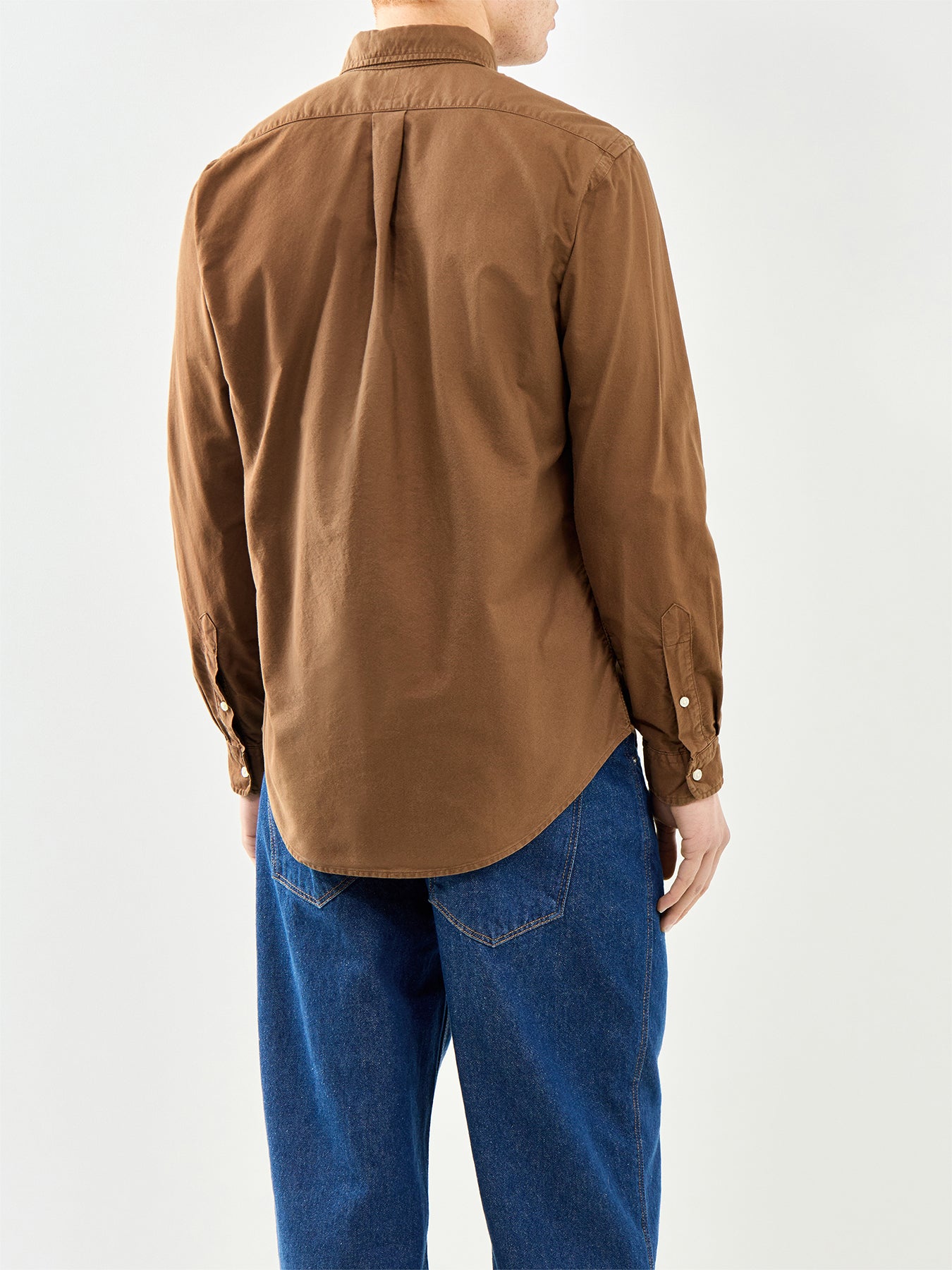 Garment-Dyed Oxford Shirt Brown