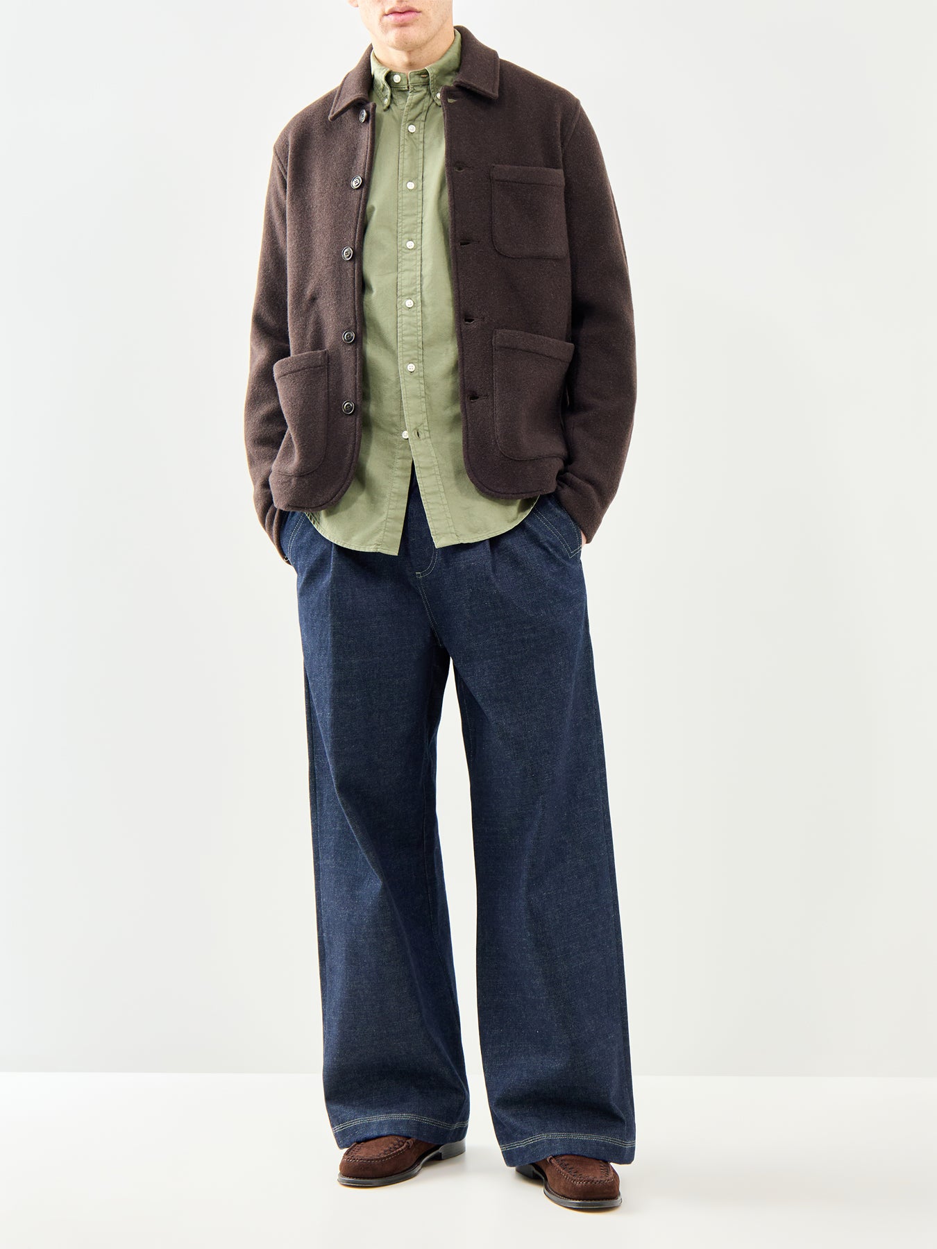 Garment-Dyed Oxford Shirt Khaki