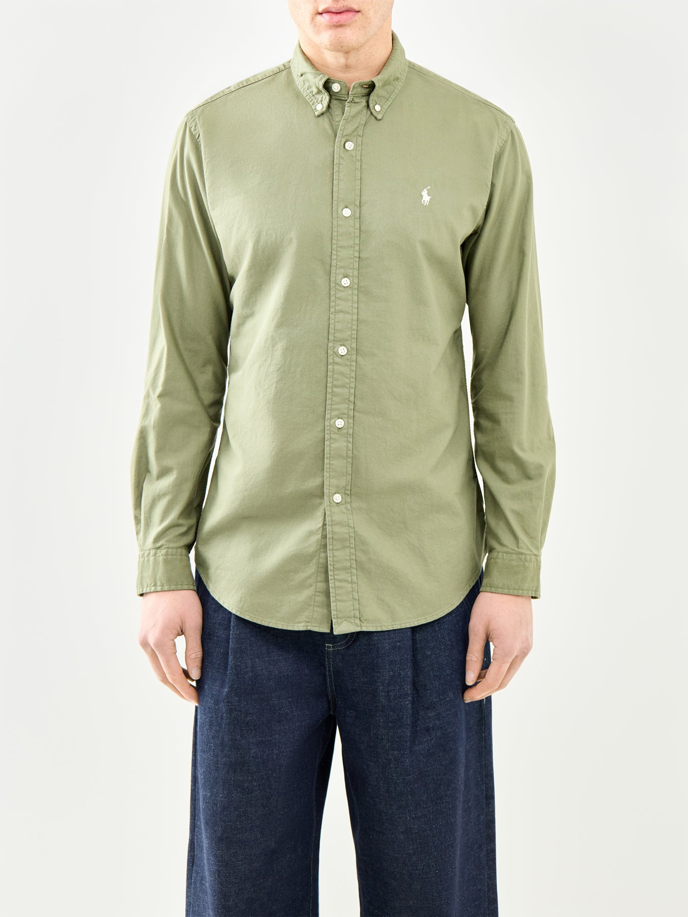 Garment-Dyed Oxford Shirt Khaki