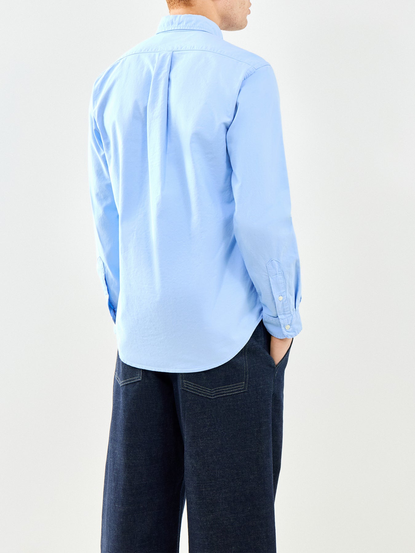 Garment-Dyed Oxford Shirt Blue