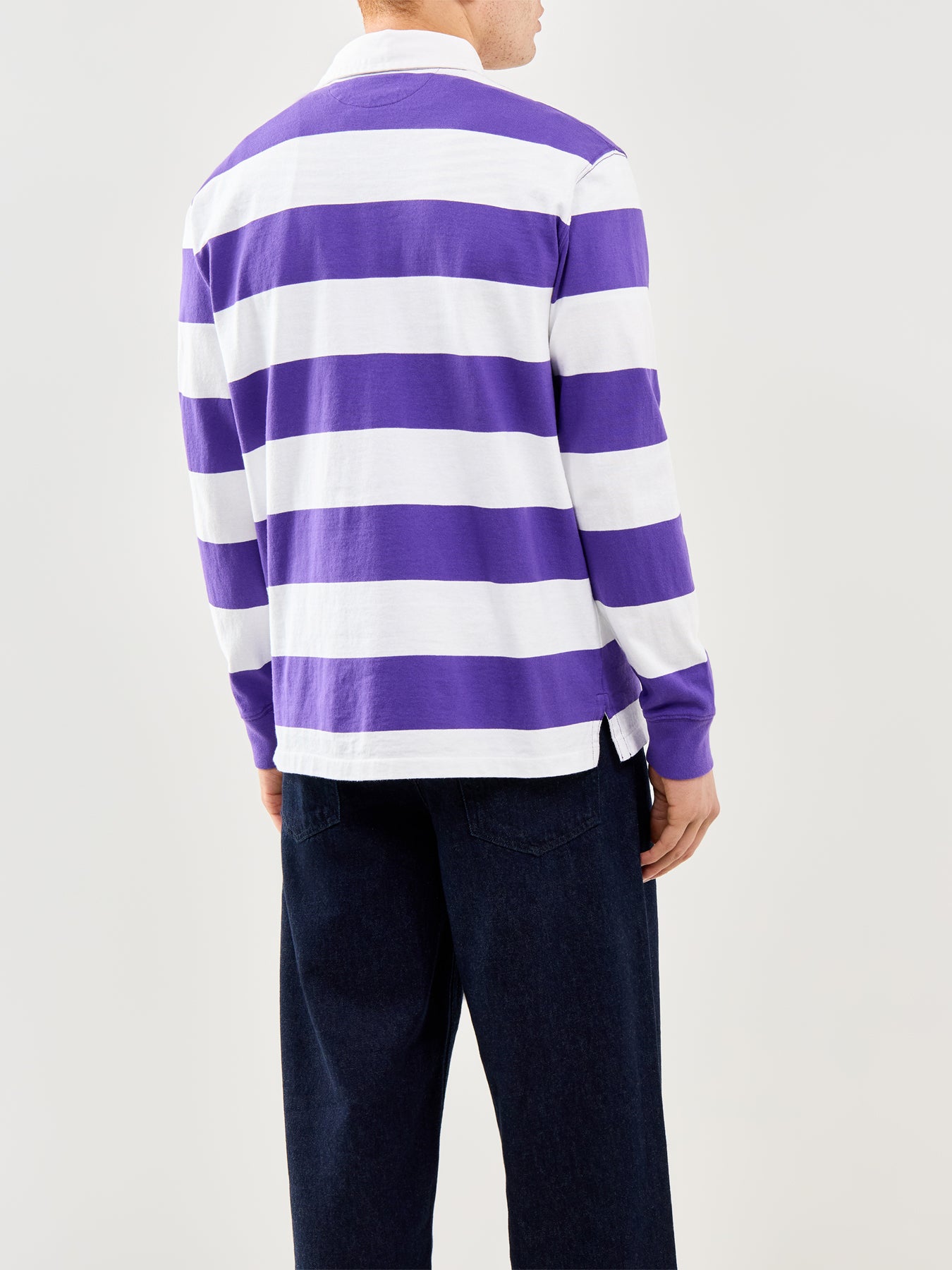 Stripe Rugby Shirt Purple