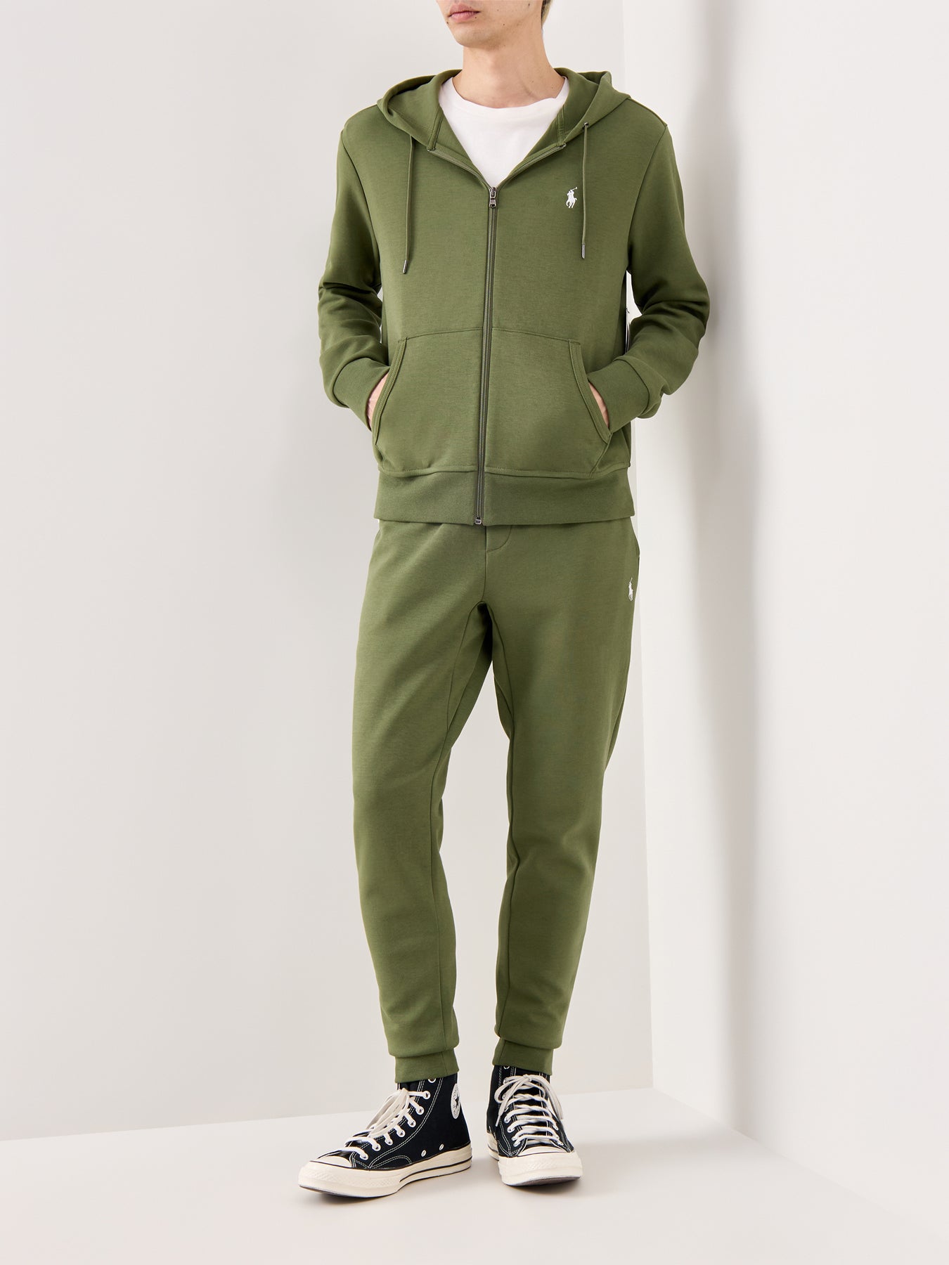 Double Knit Hoodie Olive