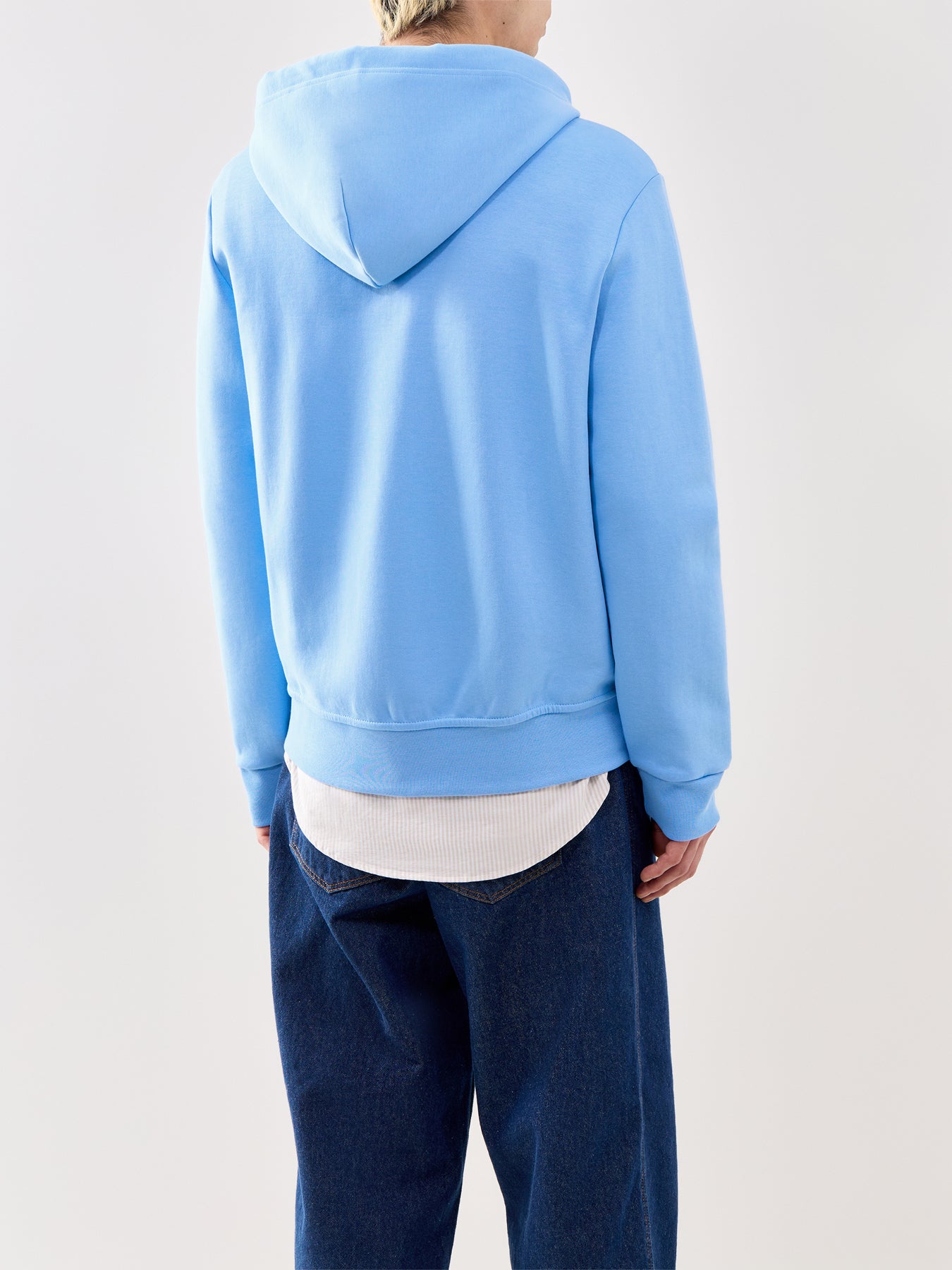 Double Knit Hoodie Blue