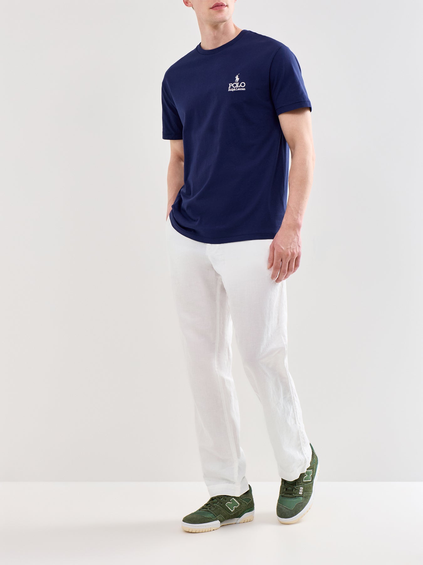 Logo Cotton T-Shirt Navy