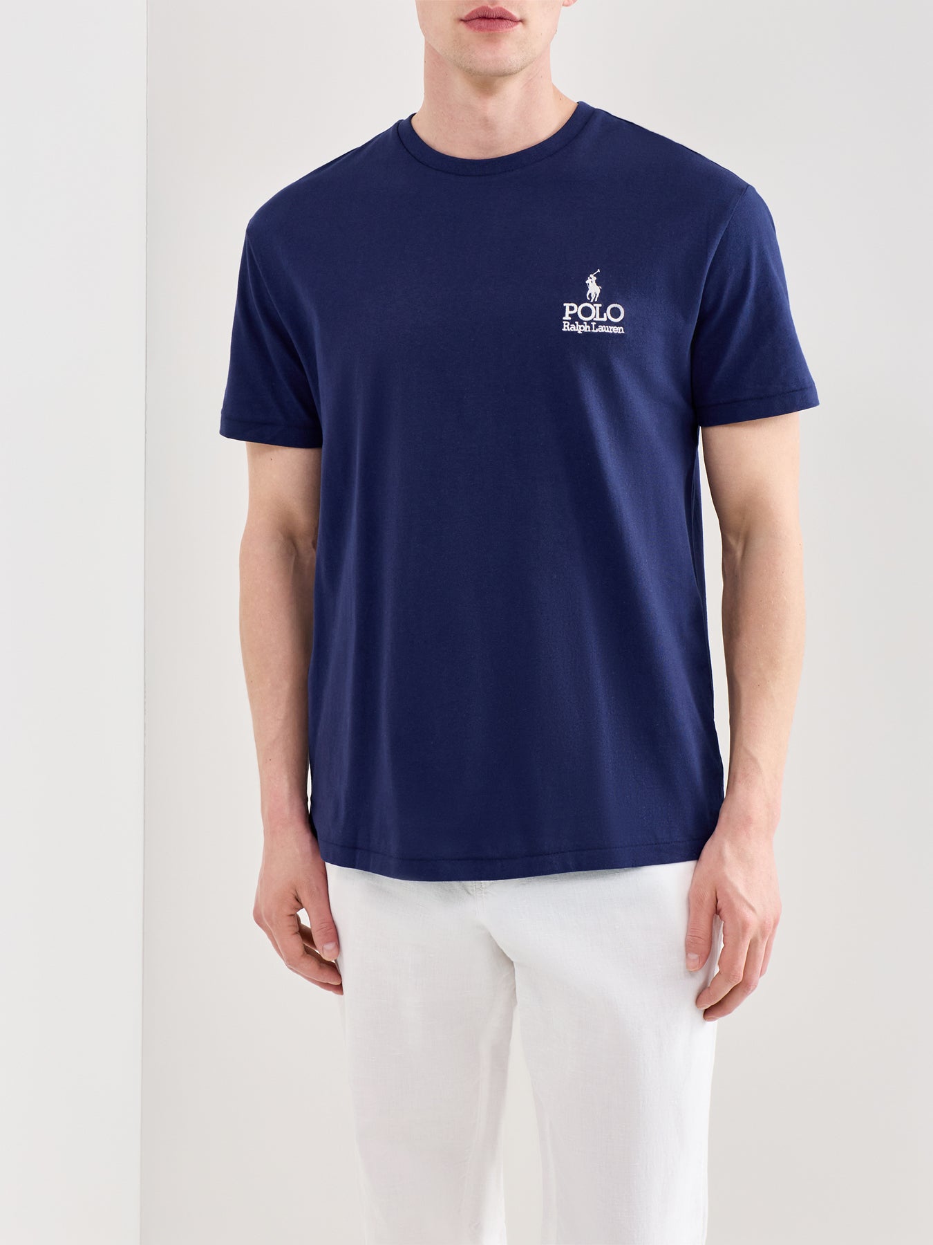 Logo Cotton T-Shirt Navy