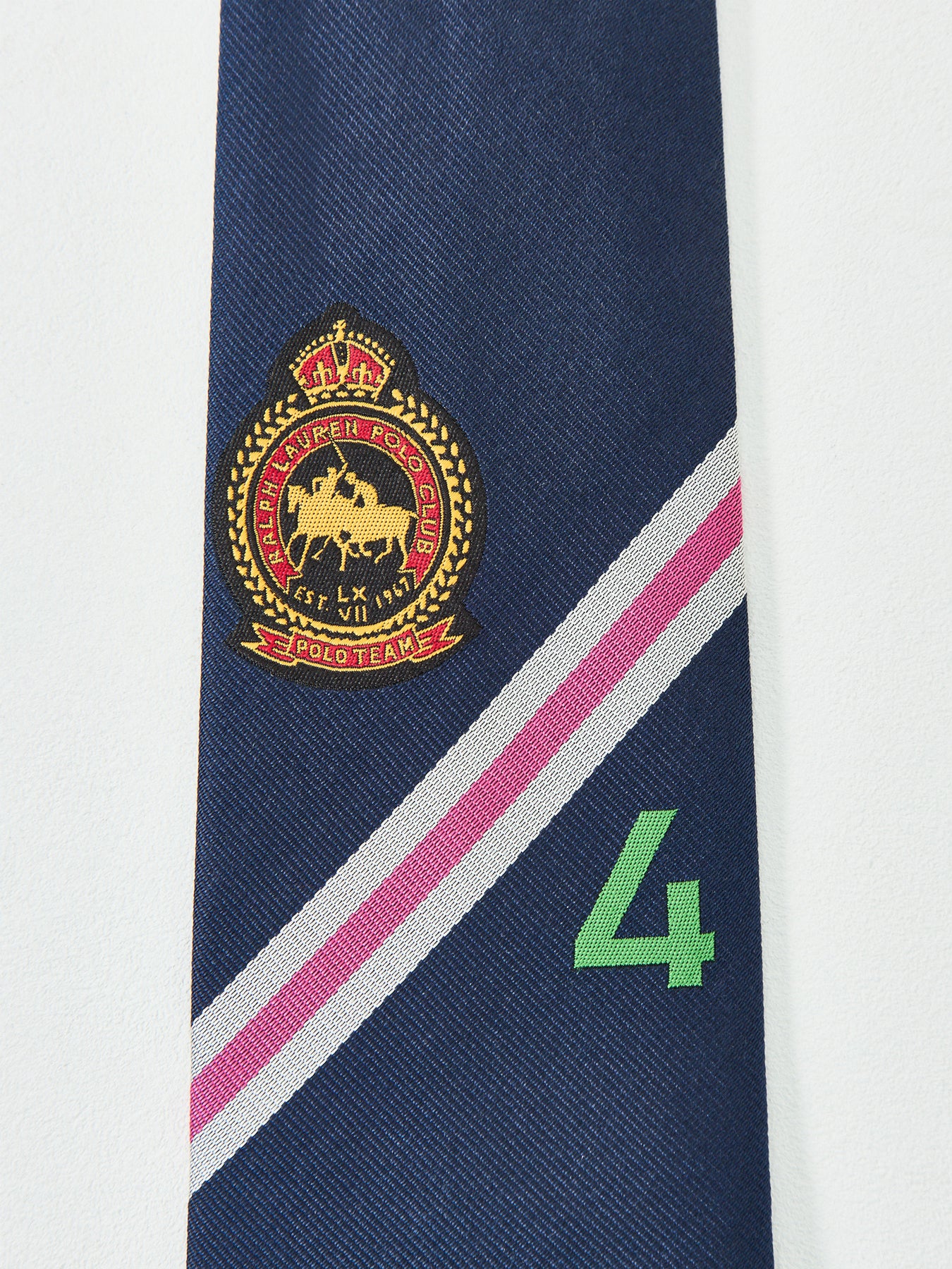 Silk Stripe Tie Navy