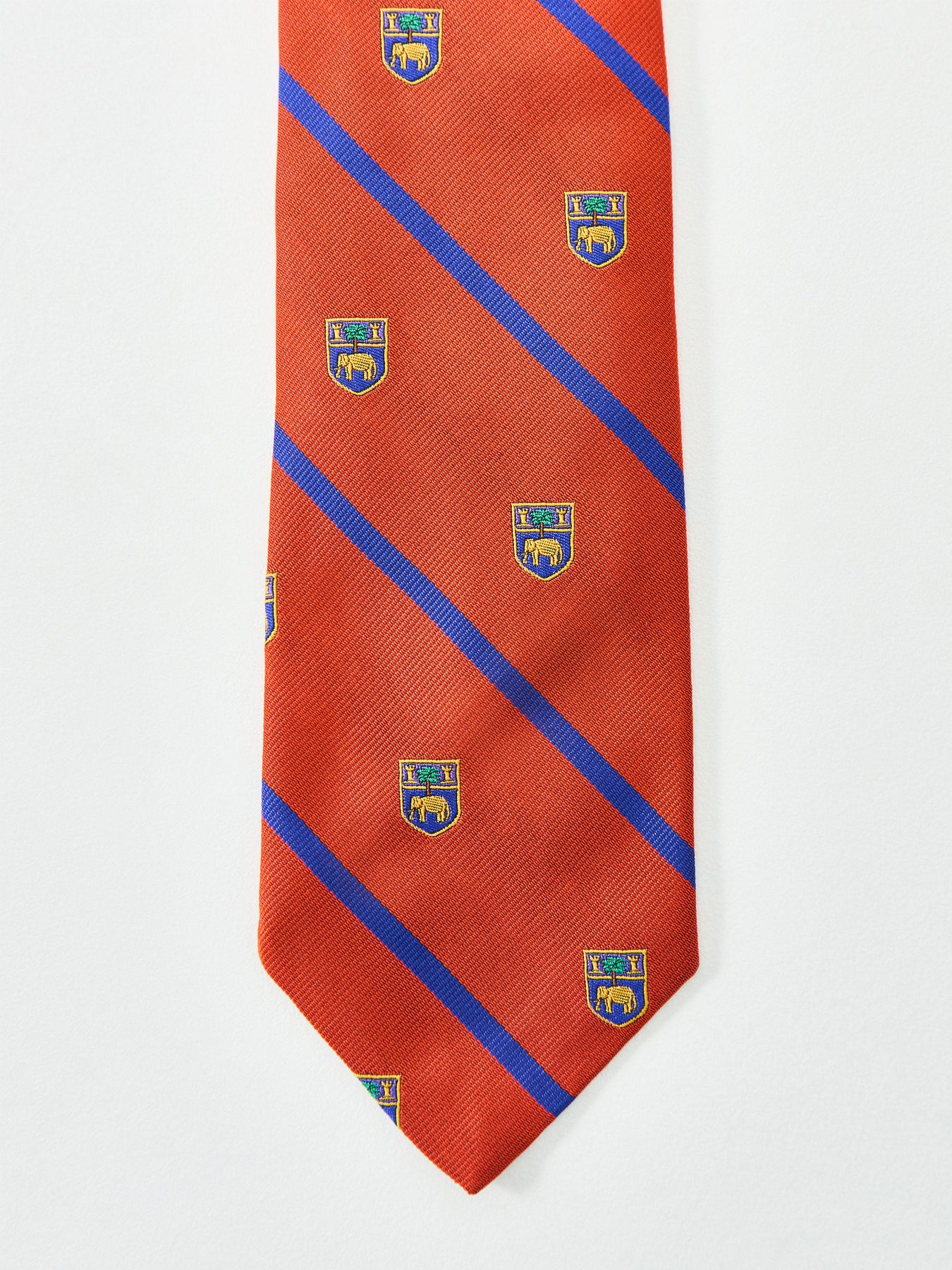 Silk Stripe Tie Orange