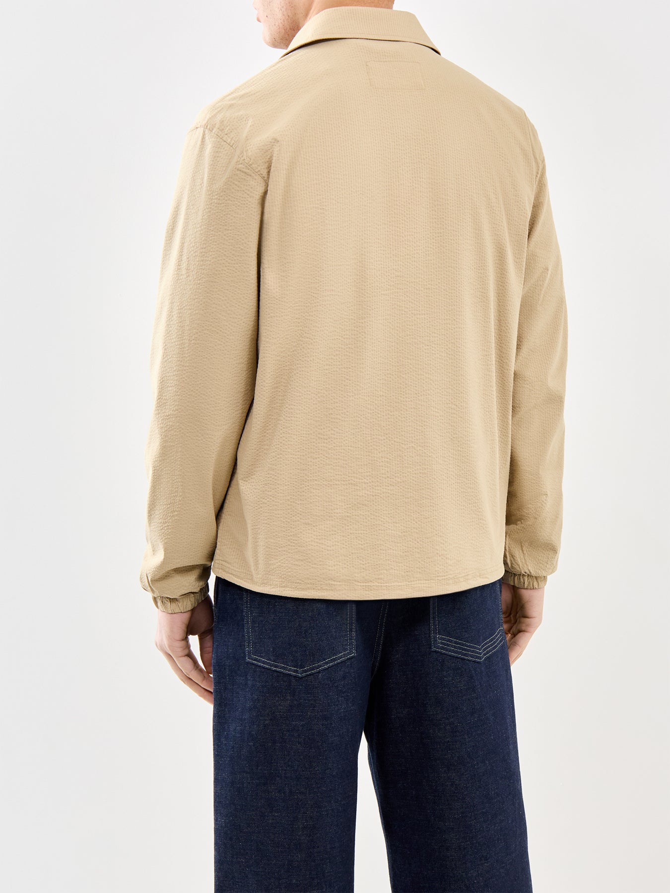 Seersucker Coach Jacket Beige