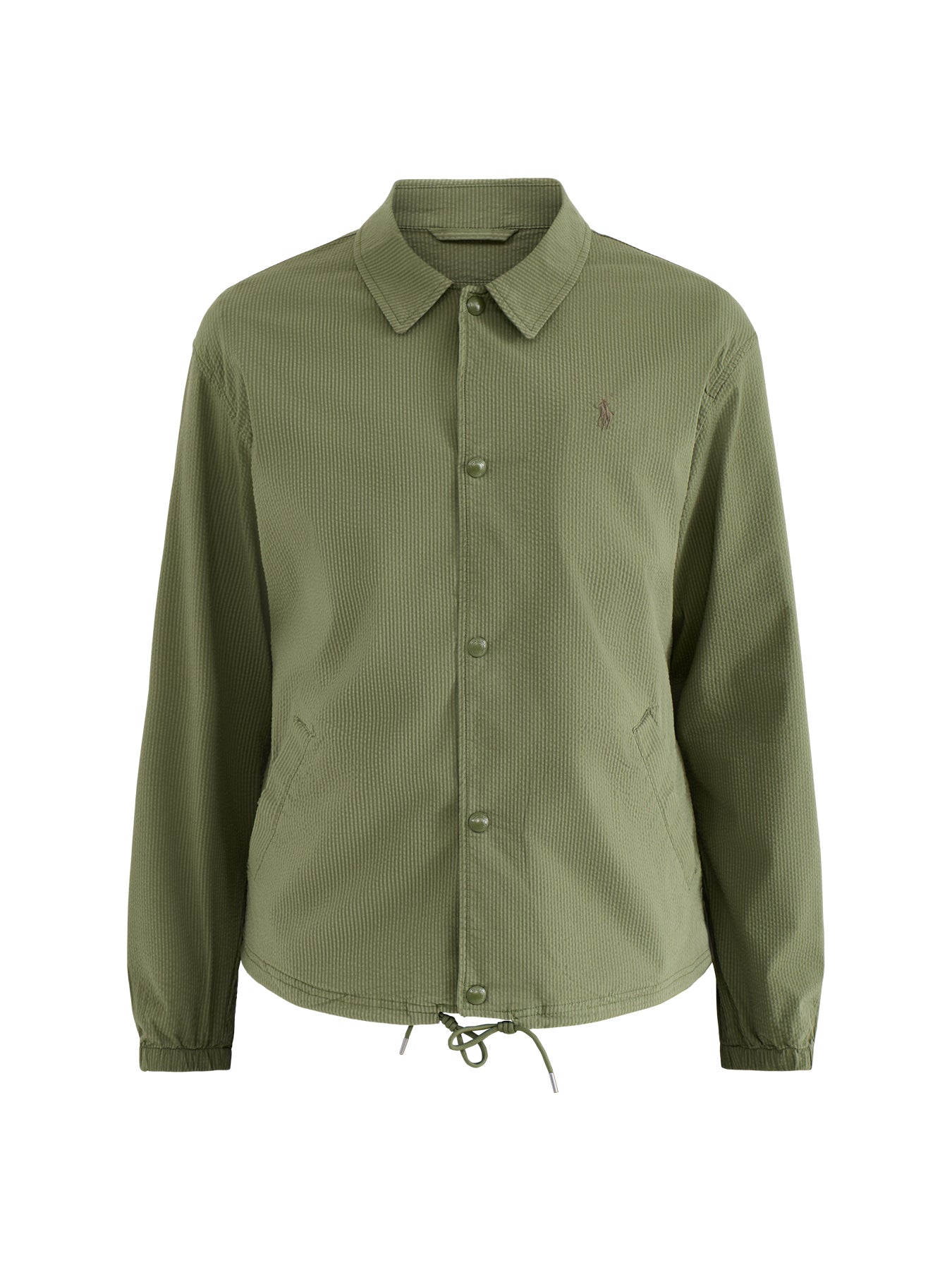 Seersucker Coach Jacket Olive