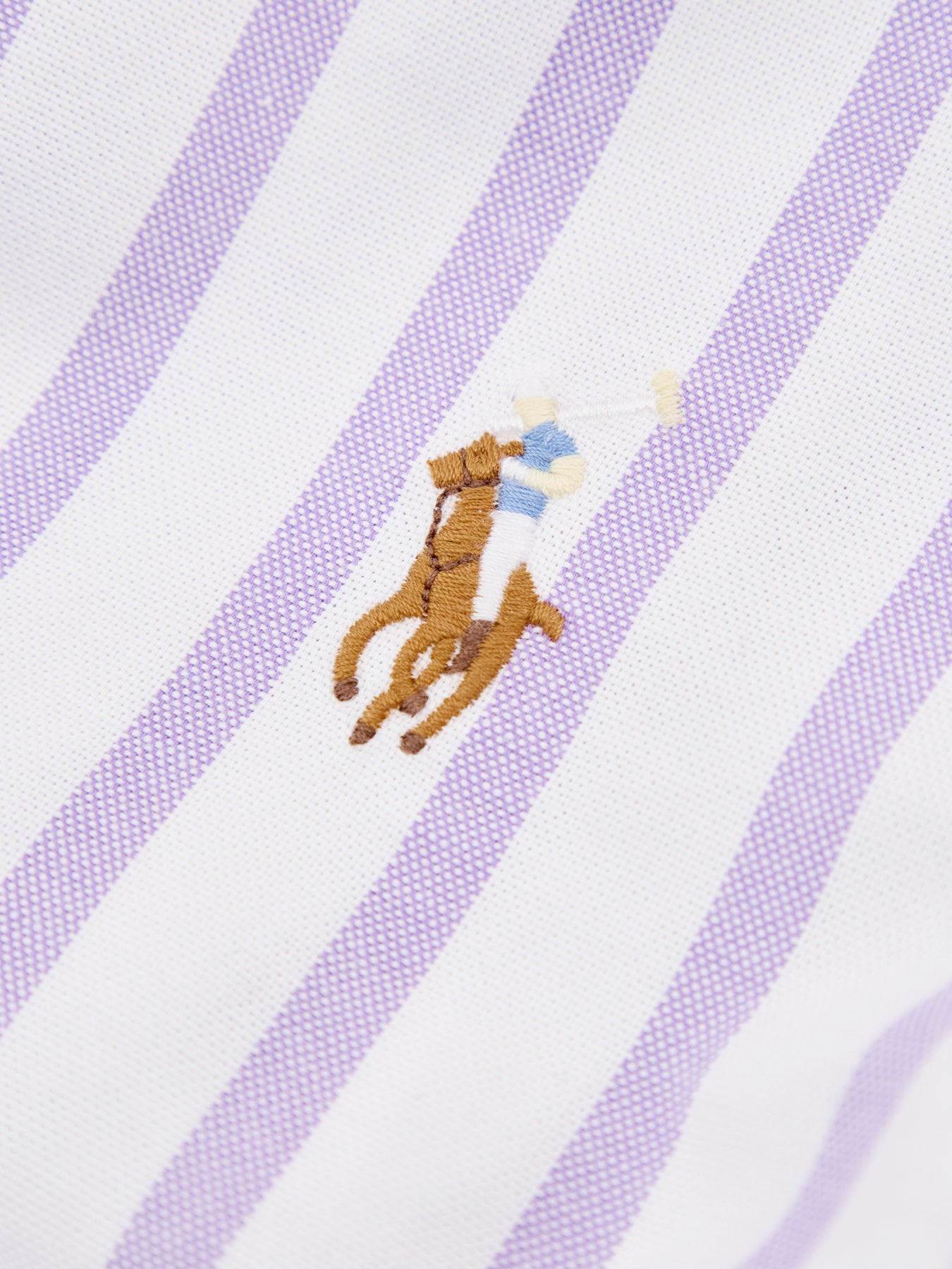 Slim Fit Stripe Oxford Shirt Purple