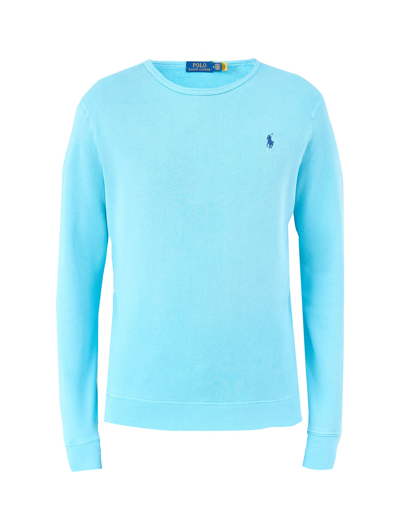Terry Crew Neck Sweatshirt Blue