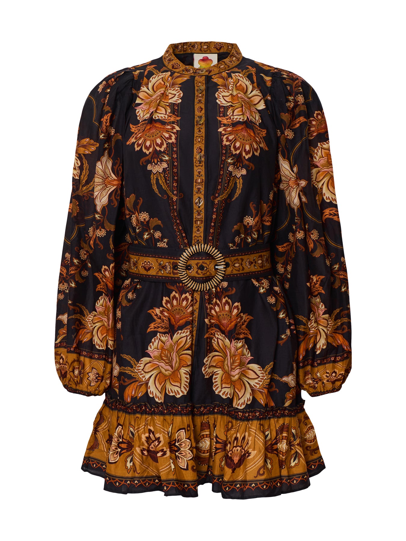 Majestic Garden Printed Mini Dress Multi