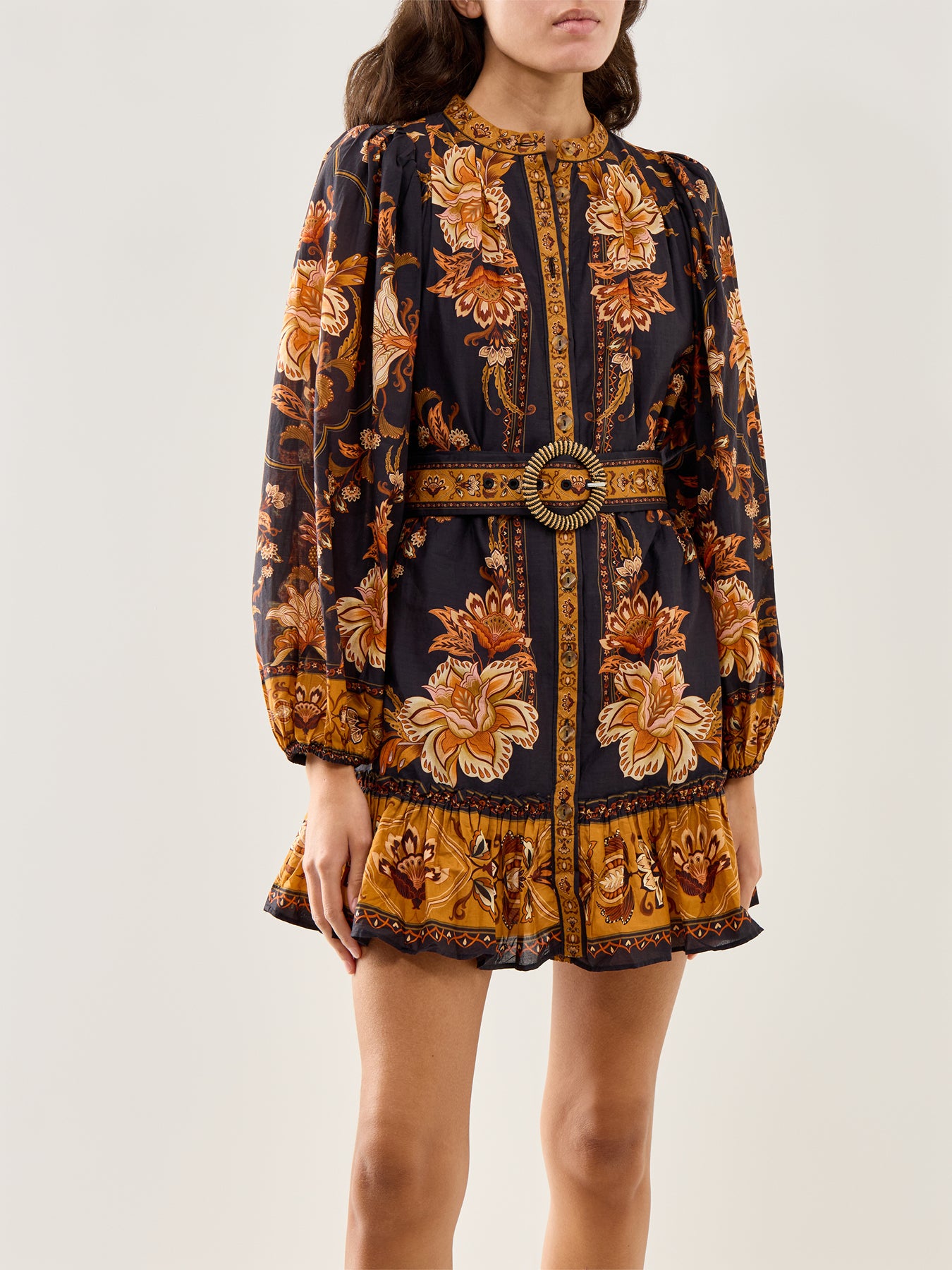 Majestic Garden Printed Mini Dress Multi