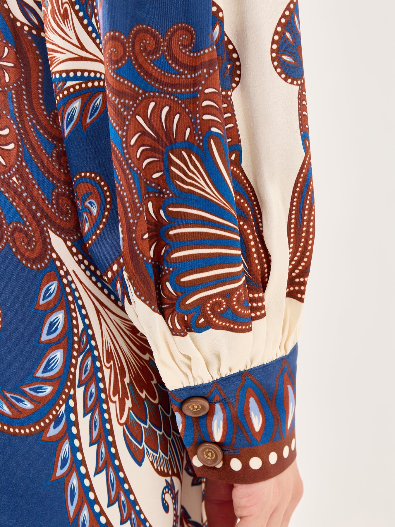 Arabesque Scarf Blue Midi Dress Multi