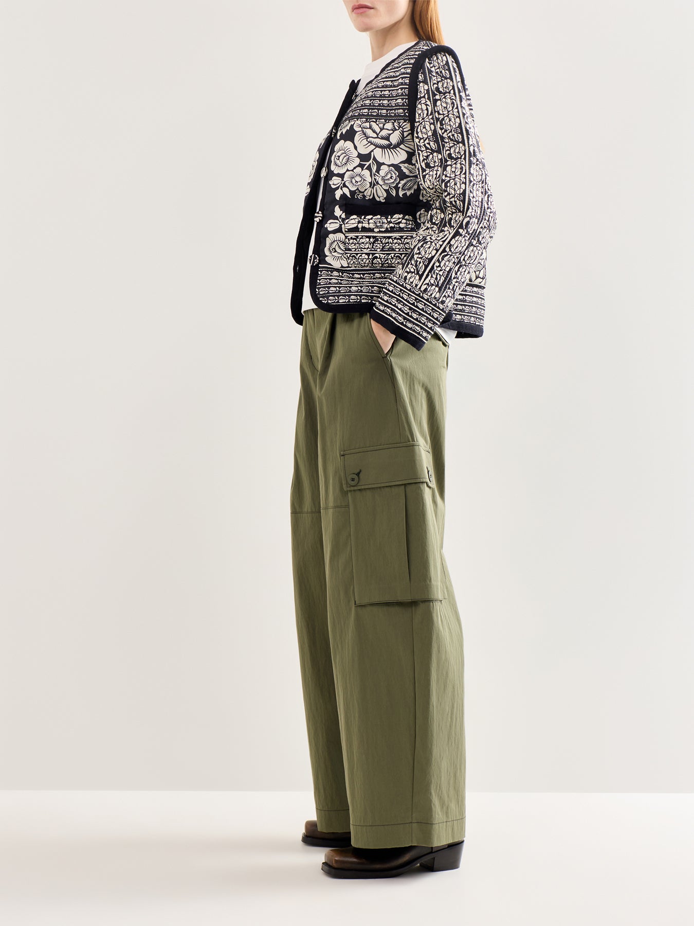 Padded Cashews and Birds Jacket Multi