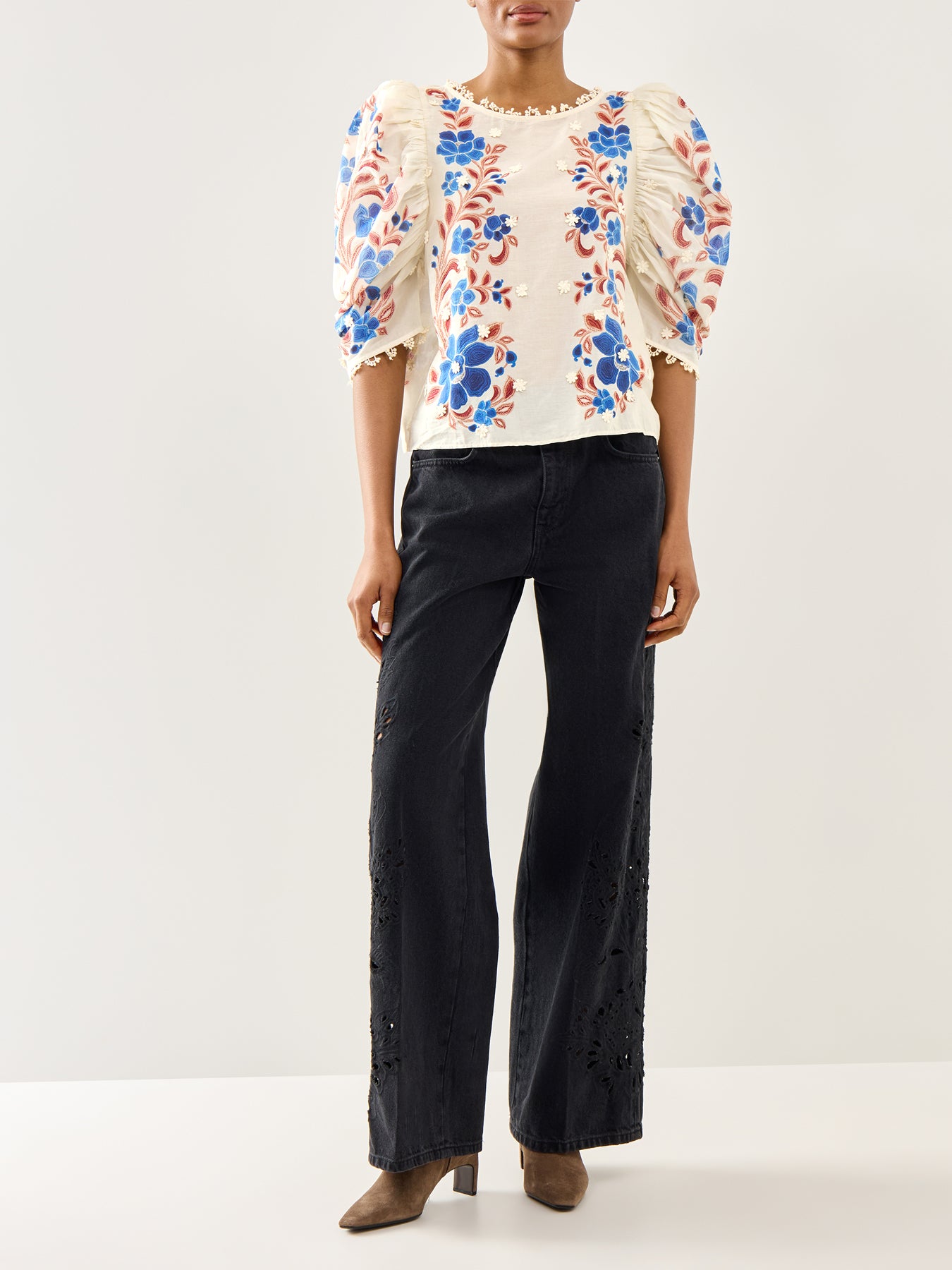 Renata Floral Sand Blouse