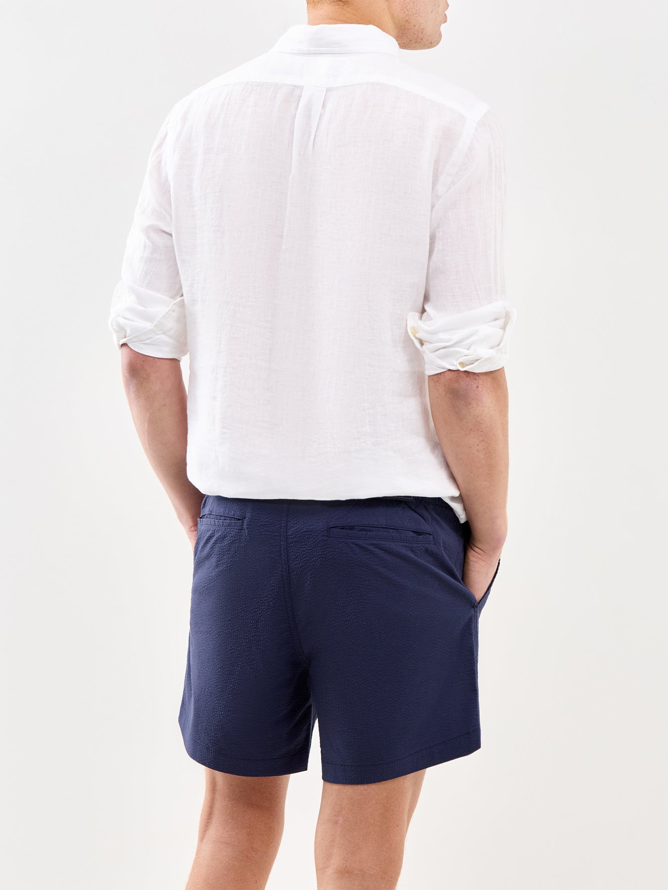 Custom Fit Linen Shirt White