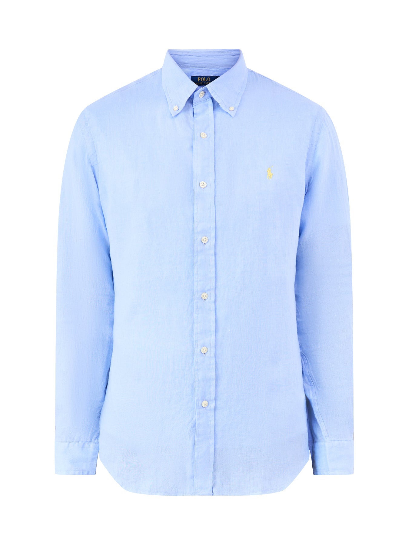Custom Fit Linen Shirt Blue