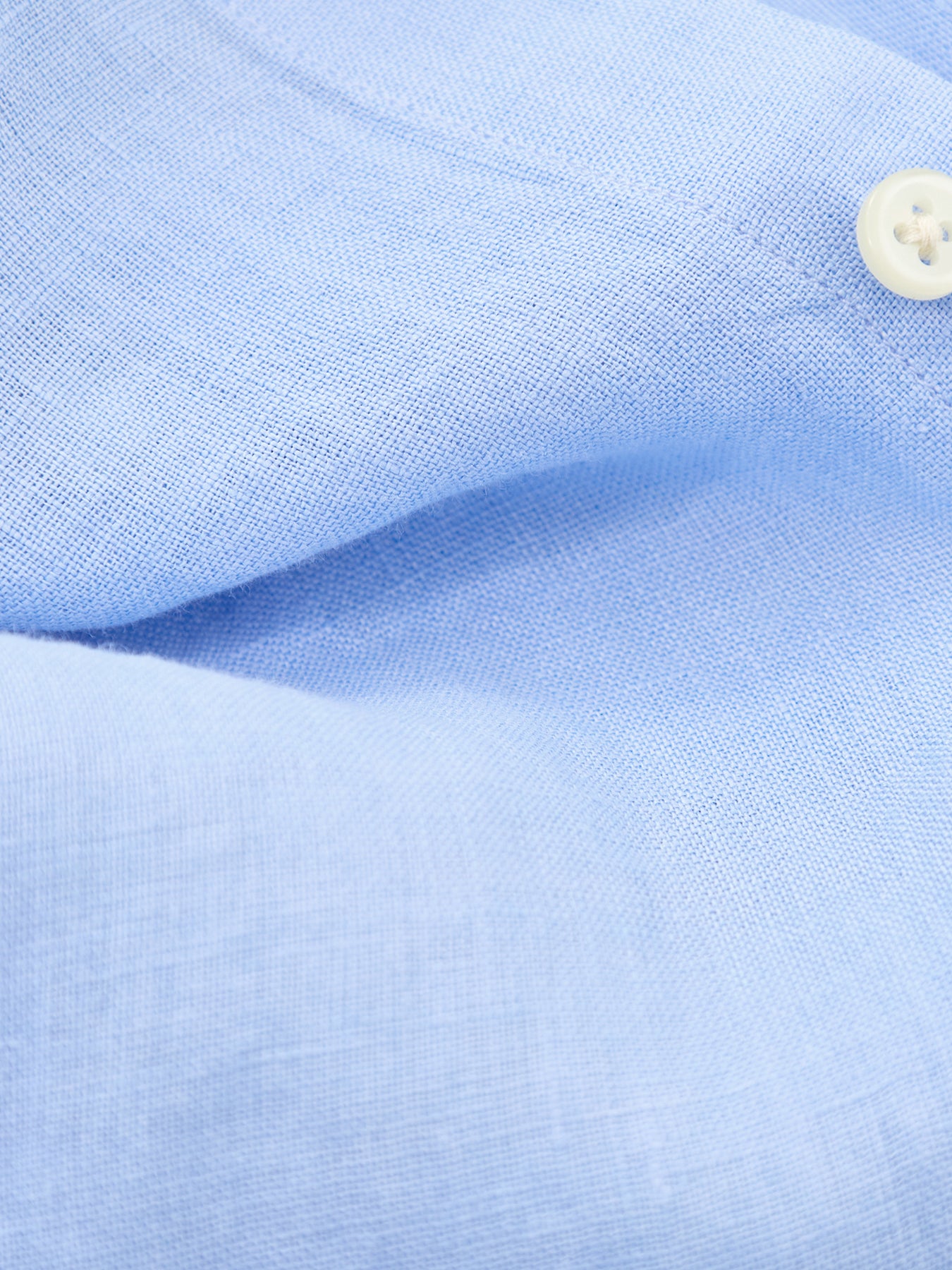 Custom Fit Linen Shirt Blue