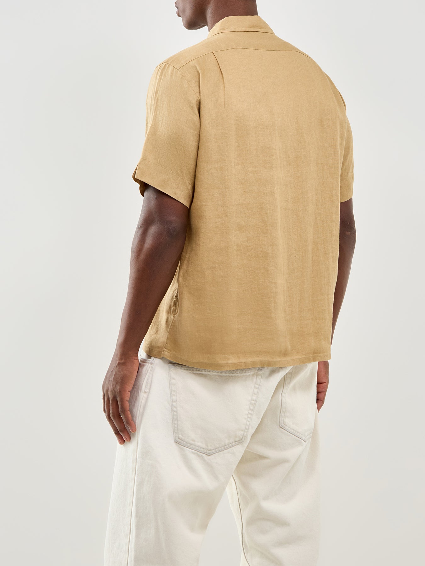 Open Collar Shirt Beige