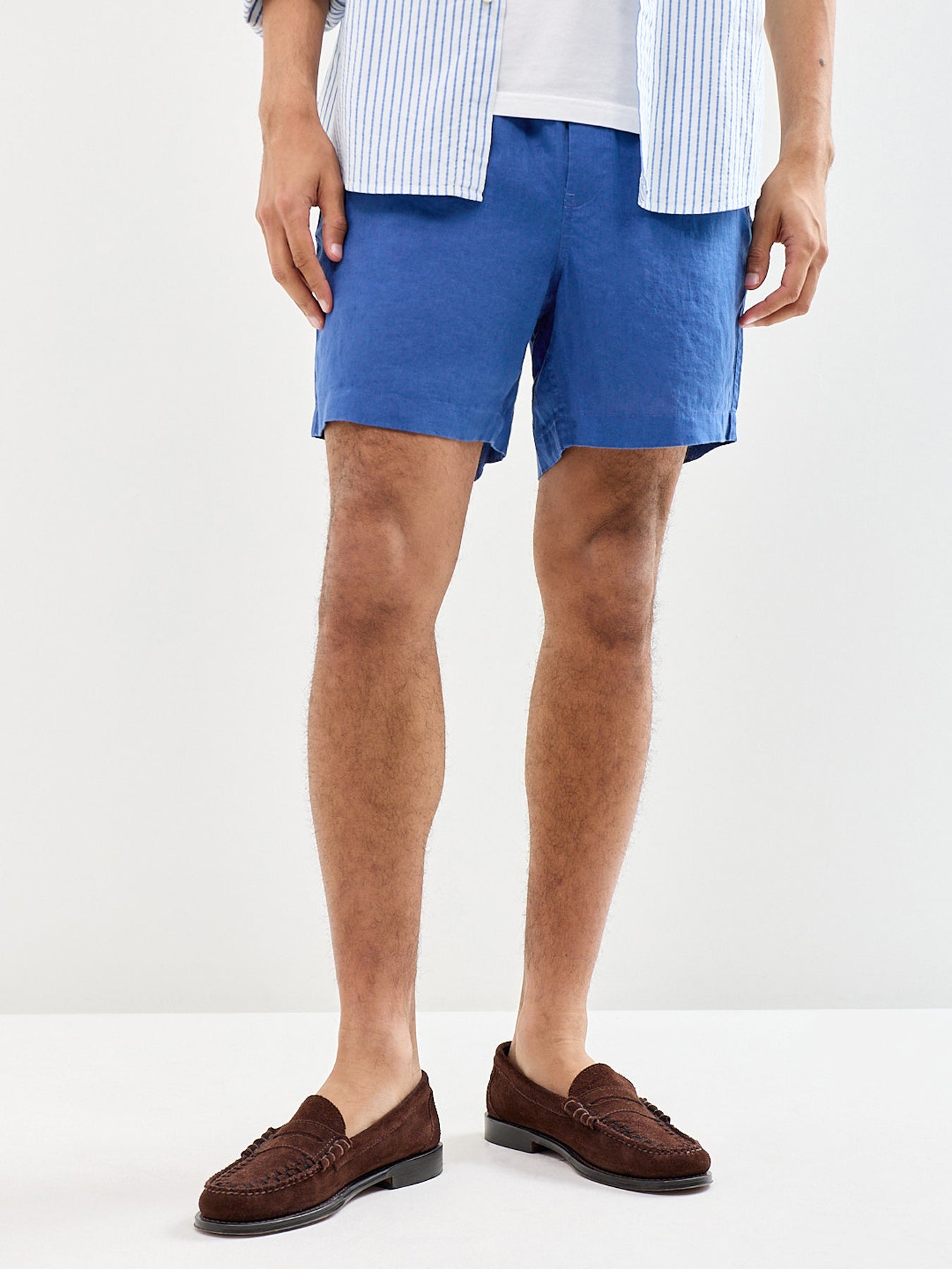 Prepster Linen Shorts Blue