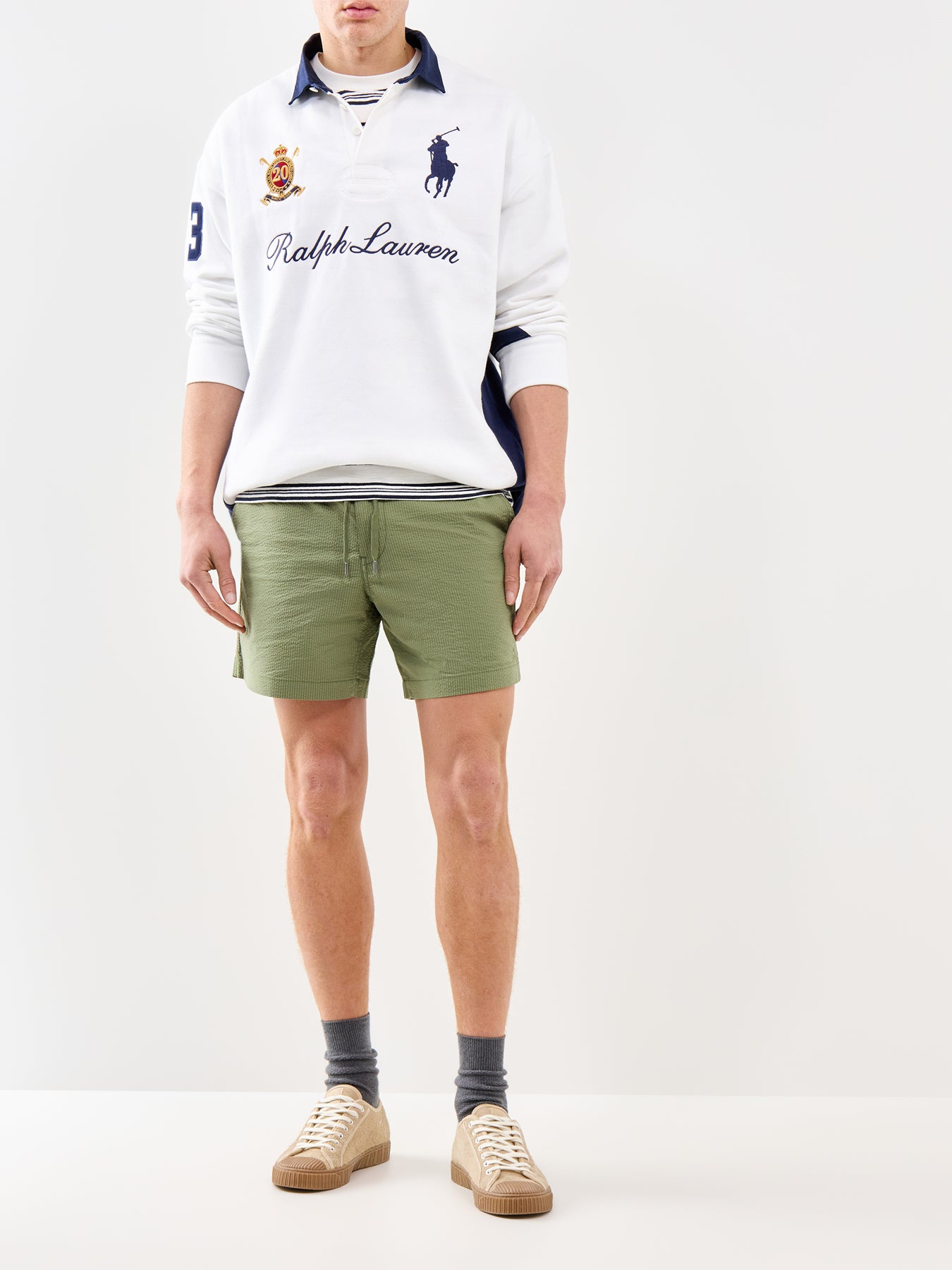 Seersucker Shorts Olive
