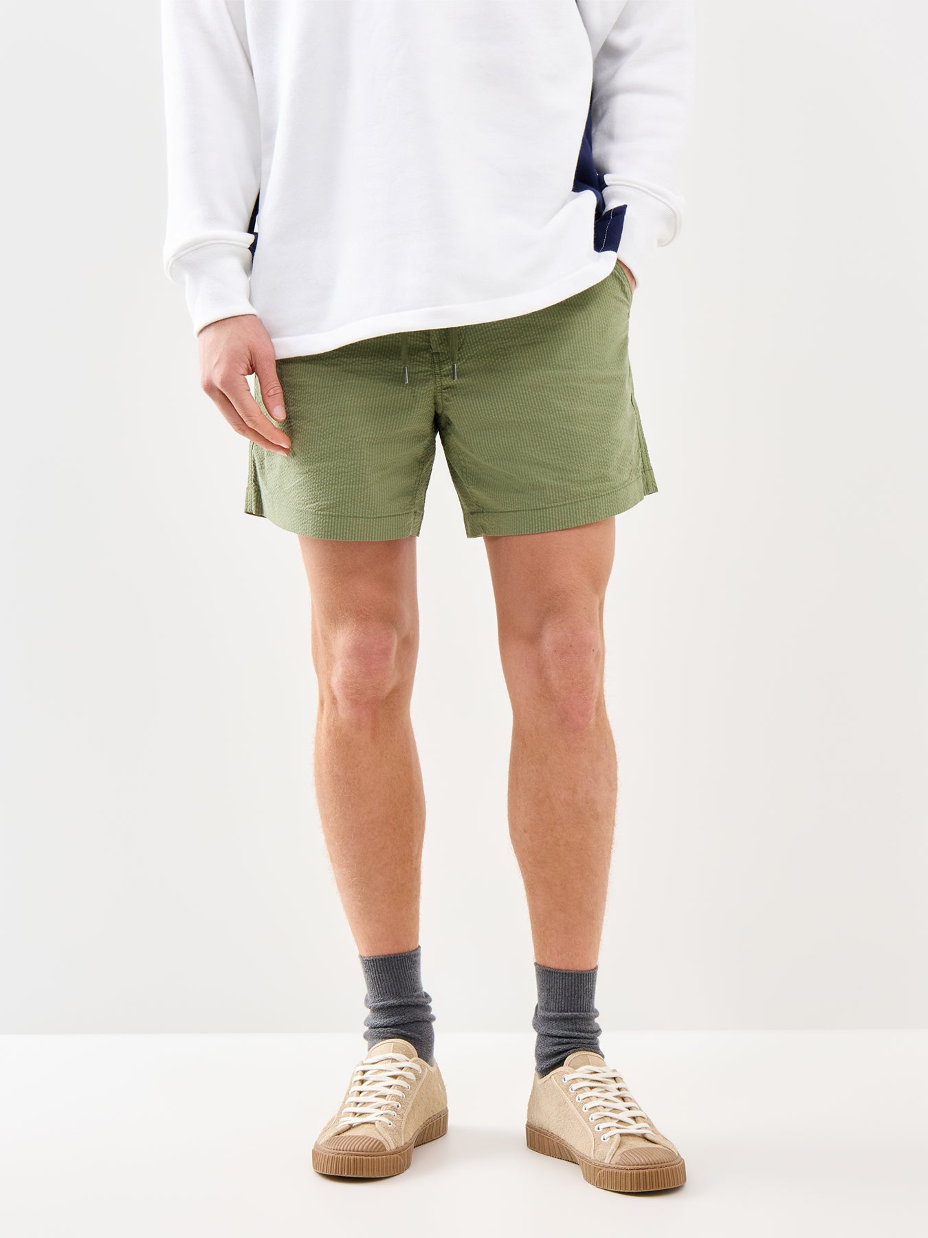 Seersucker Shorts Olive