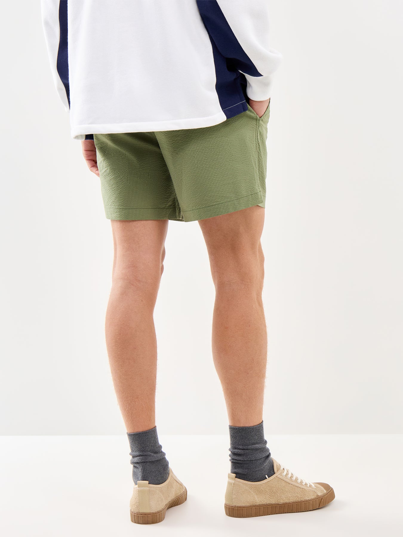 Seersucker Shorts Olive