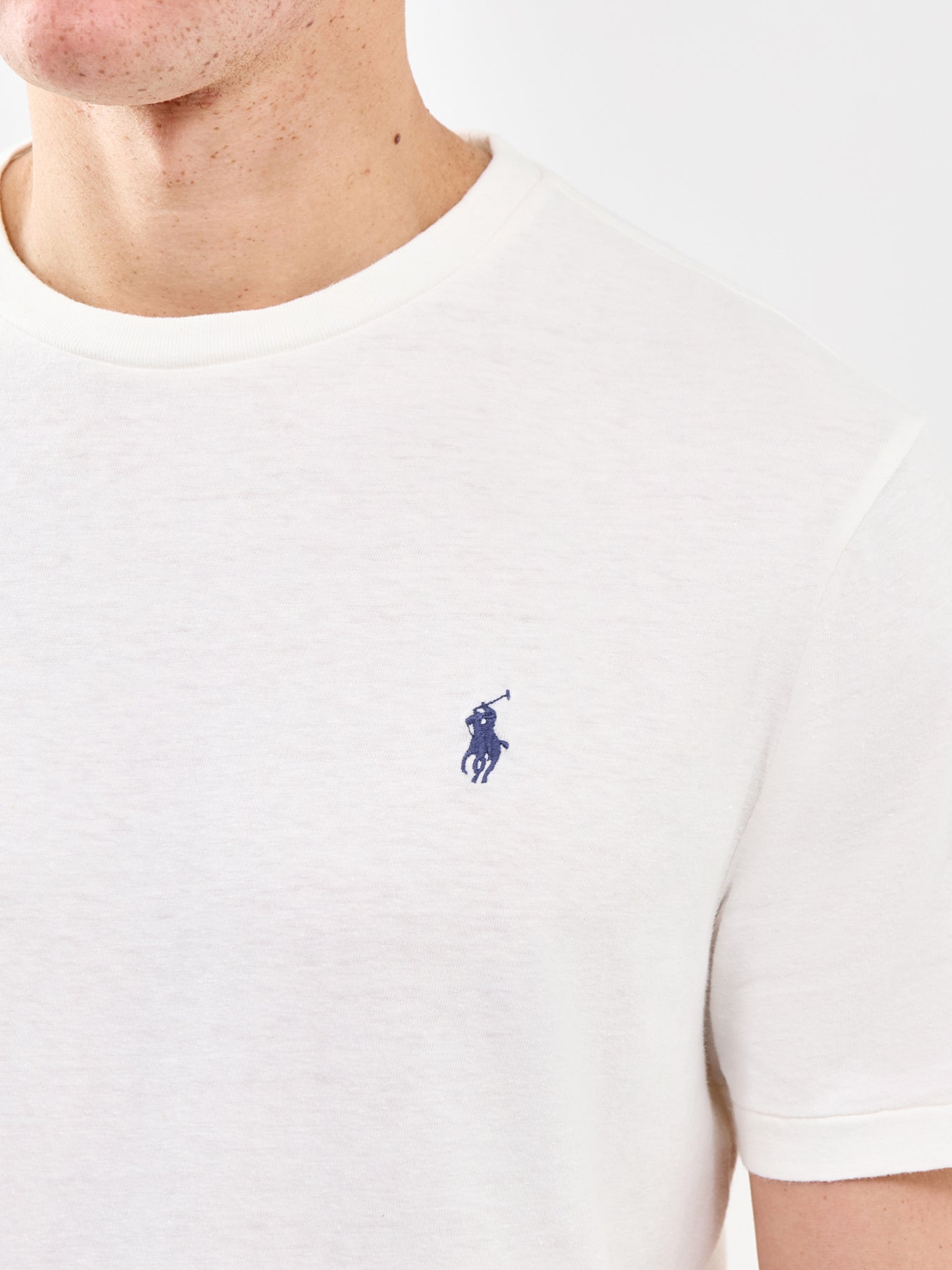 Cotton Linen Pocket T-Shirt Cream