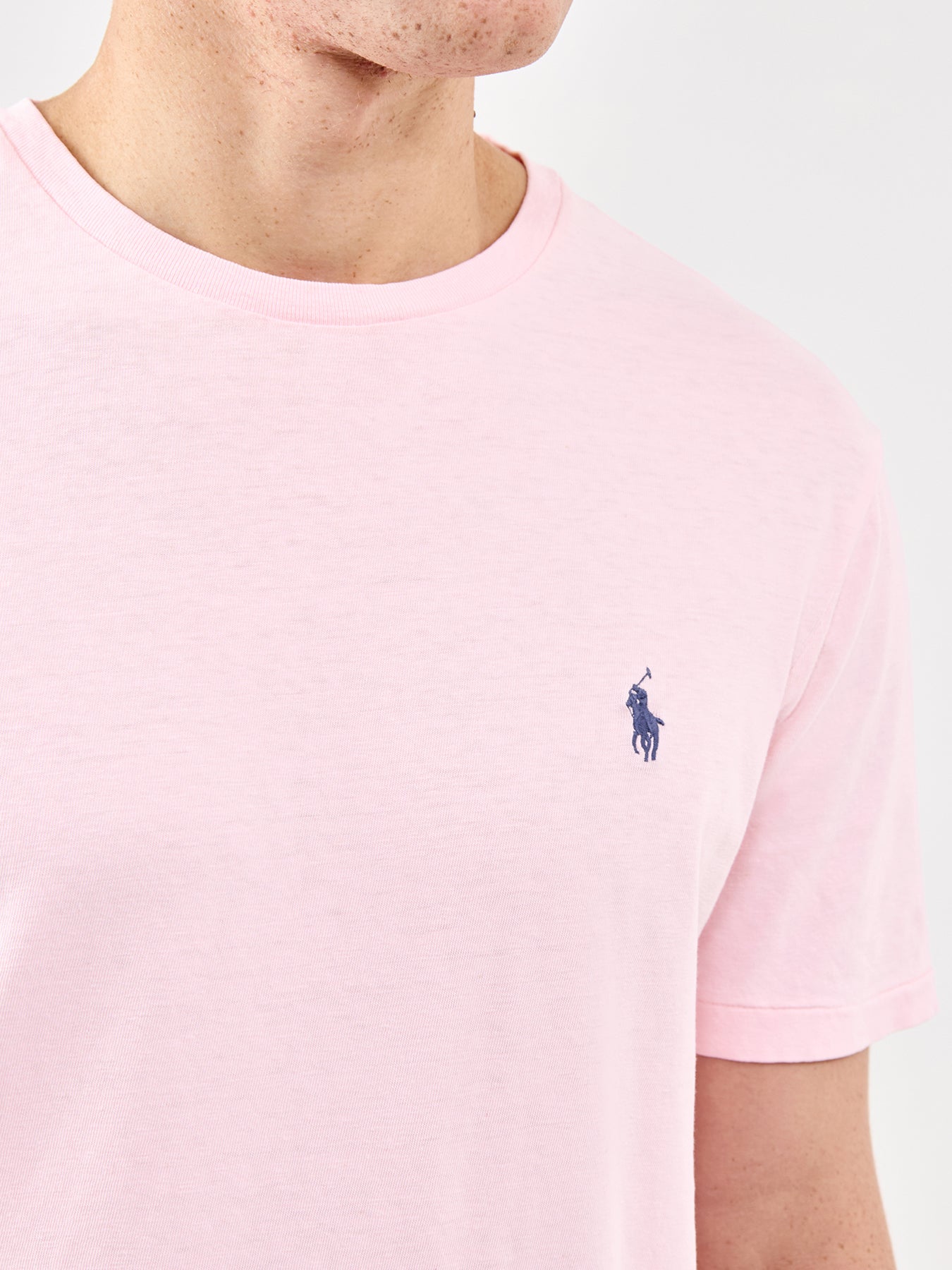 Cotton Linen Pocket T-Shirt Pink