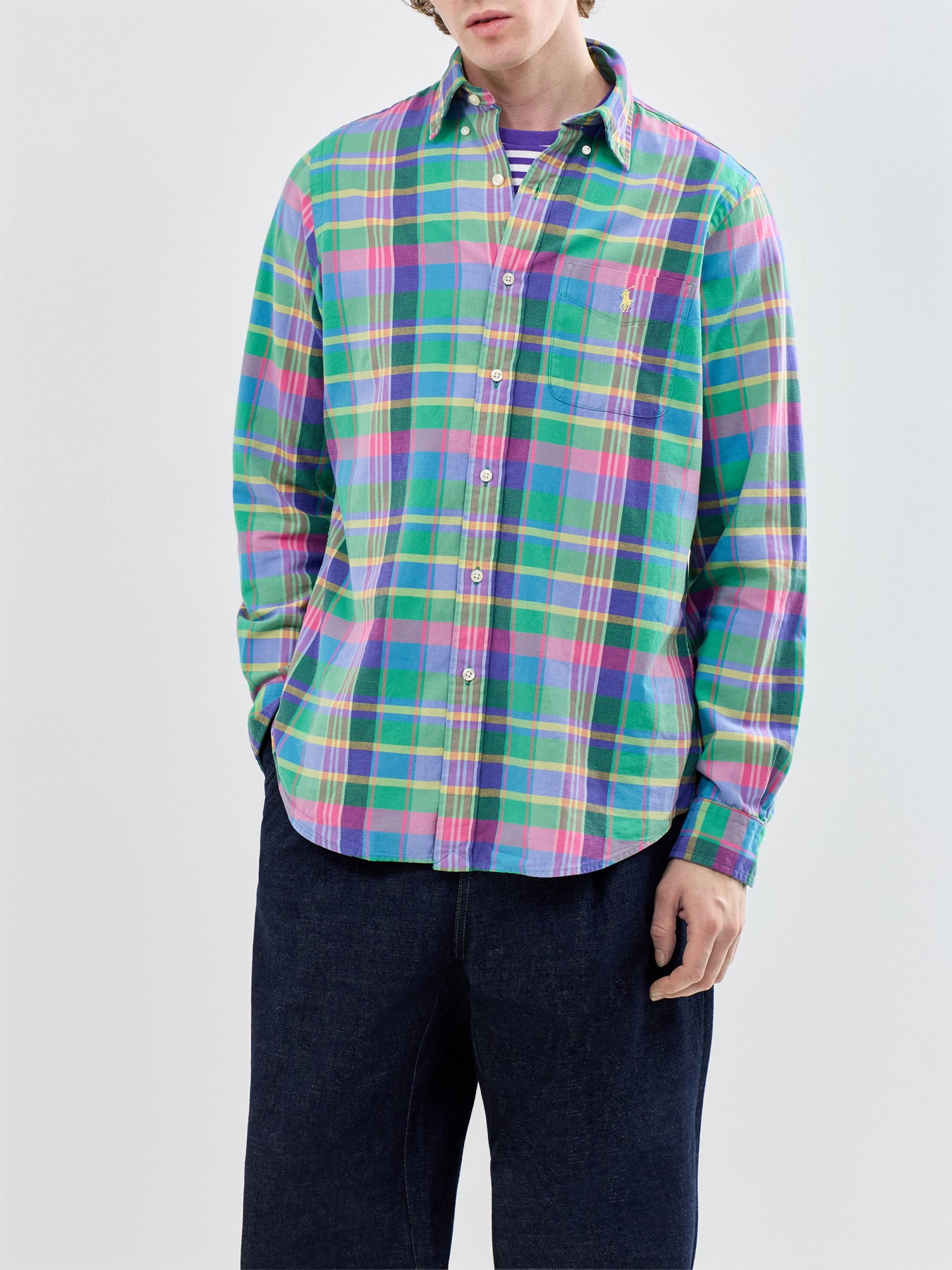 Lightweight Check Shirt Green