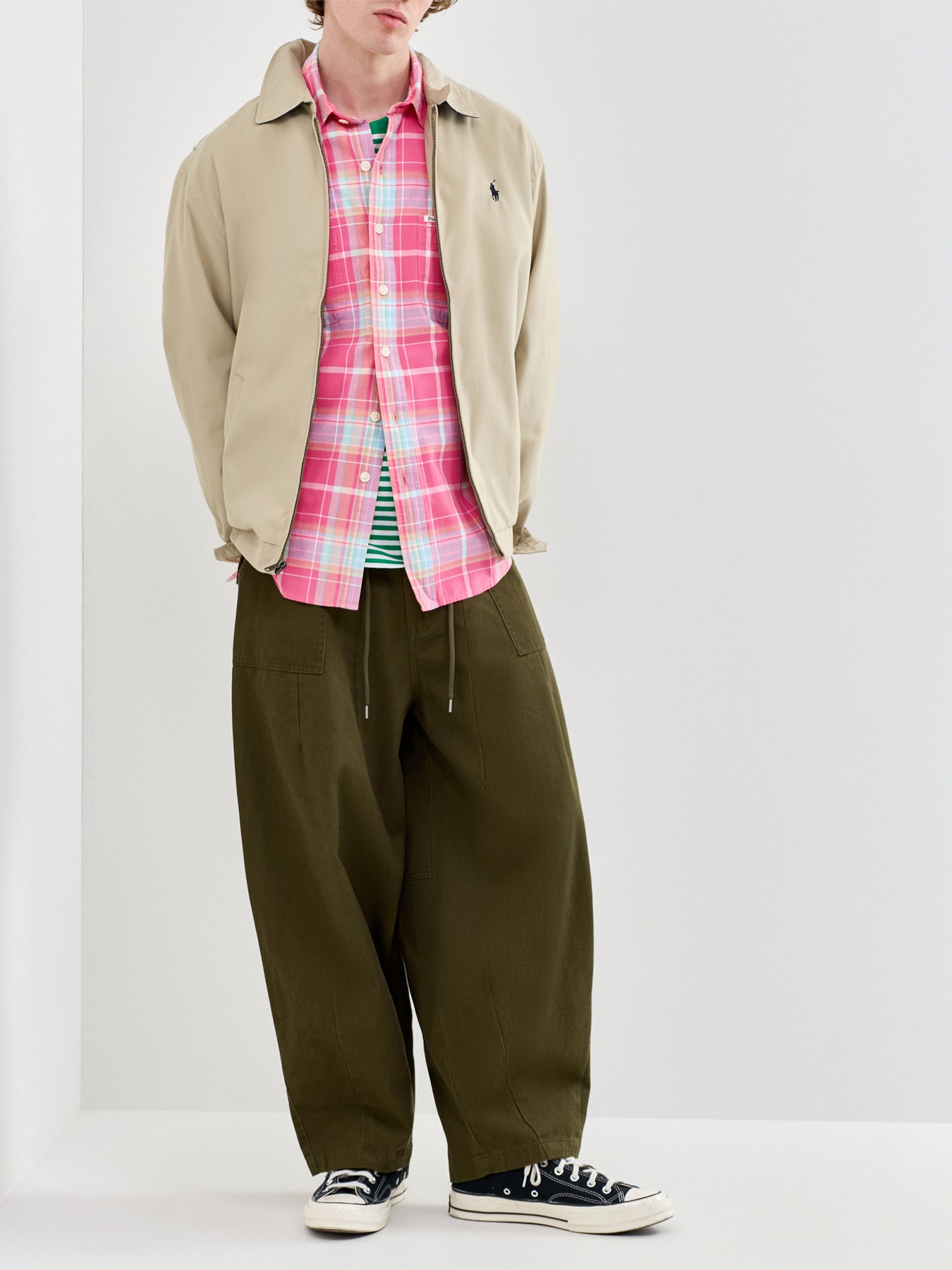 Lightweight Check Shirt Pink