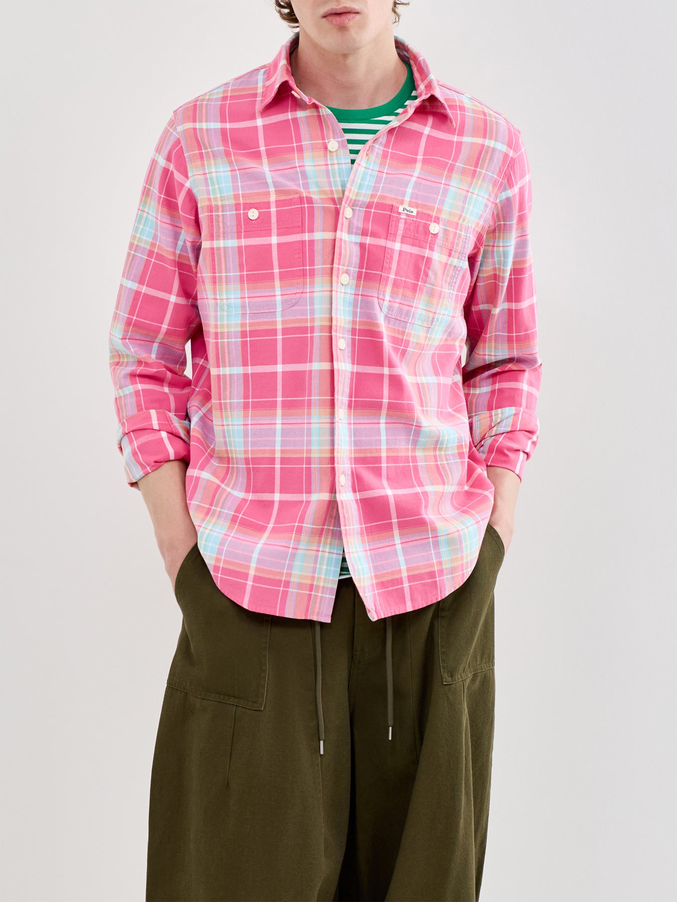 Lightweight Check Shirt Pink