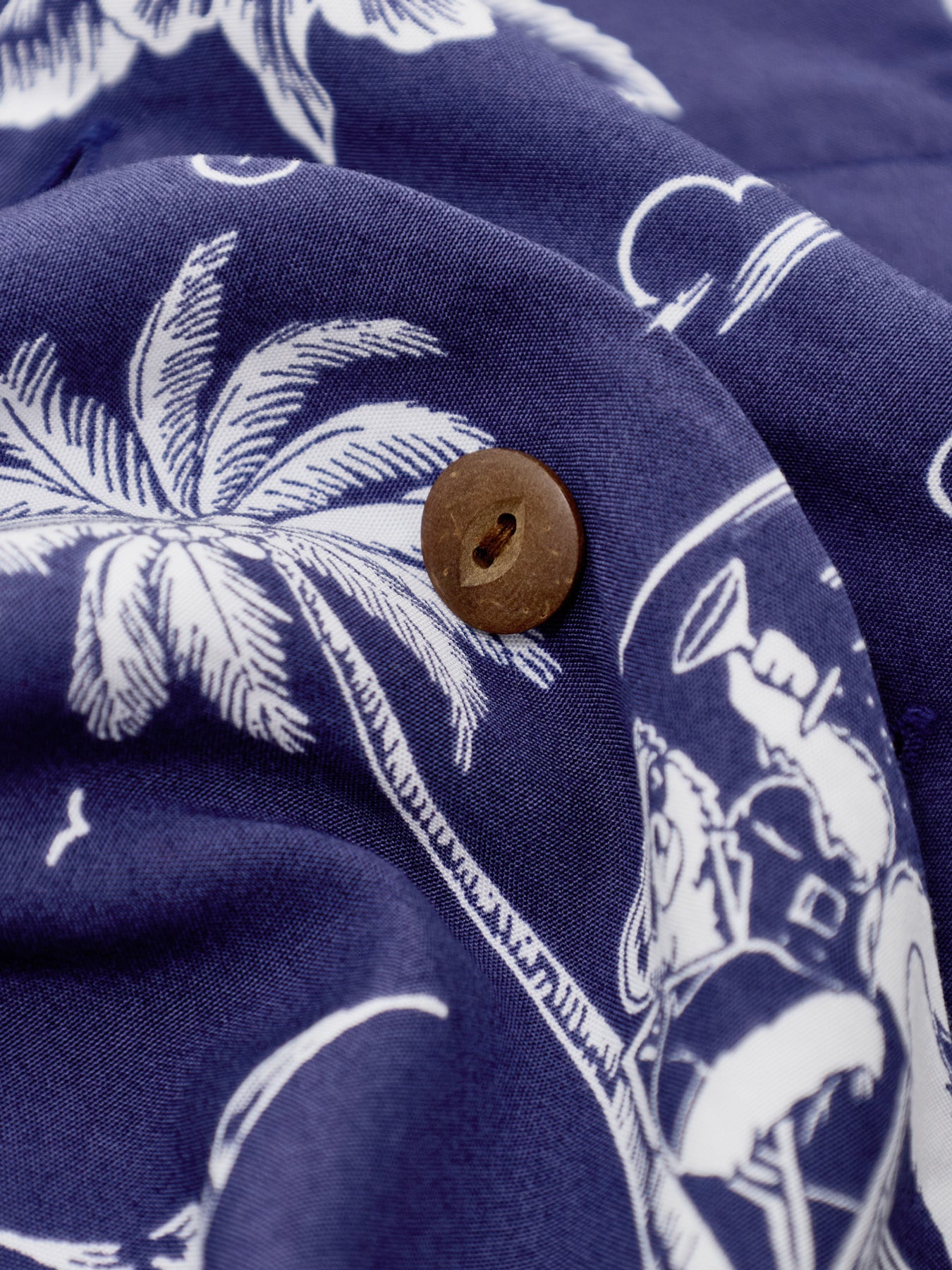 Printed Short Sleeve Shirt Navy