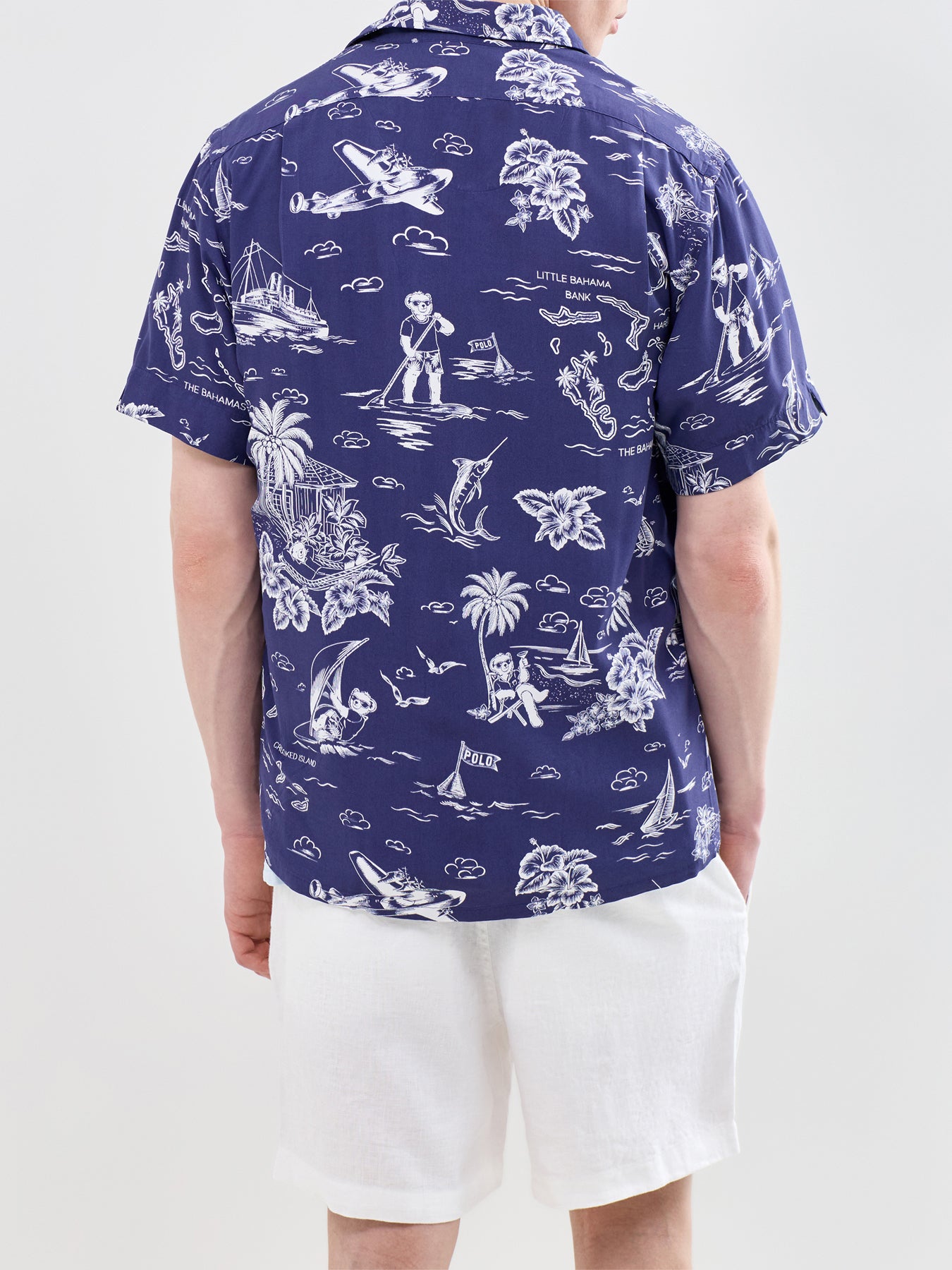 Printed Short Sleeve Shirt Navy