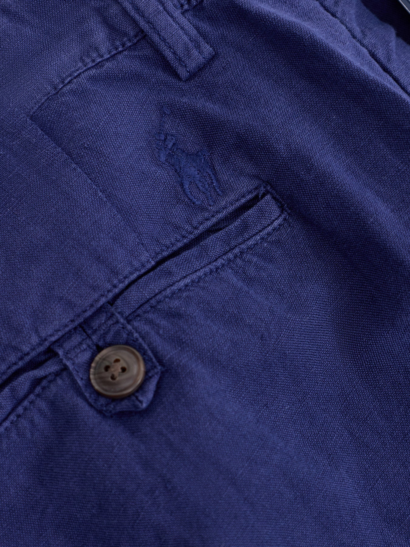 Linen Blend Trousers Navy
