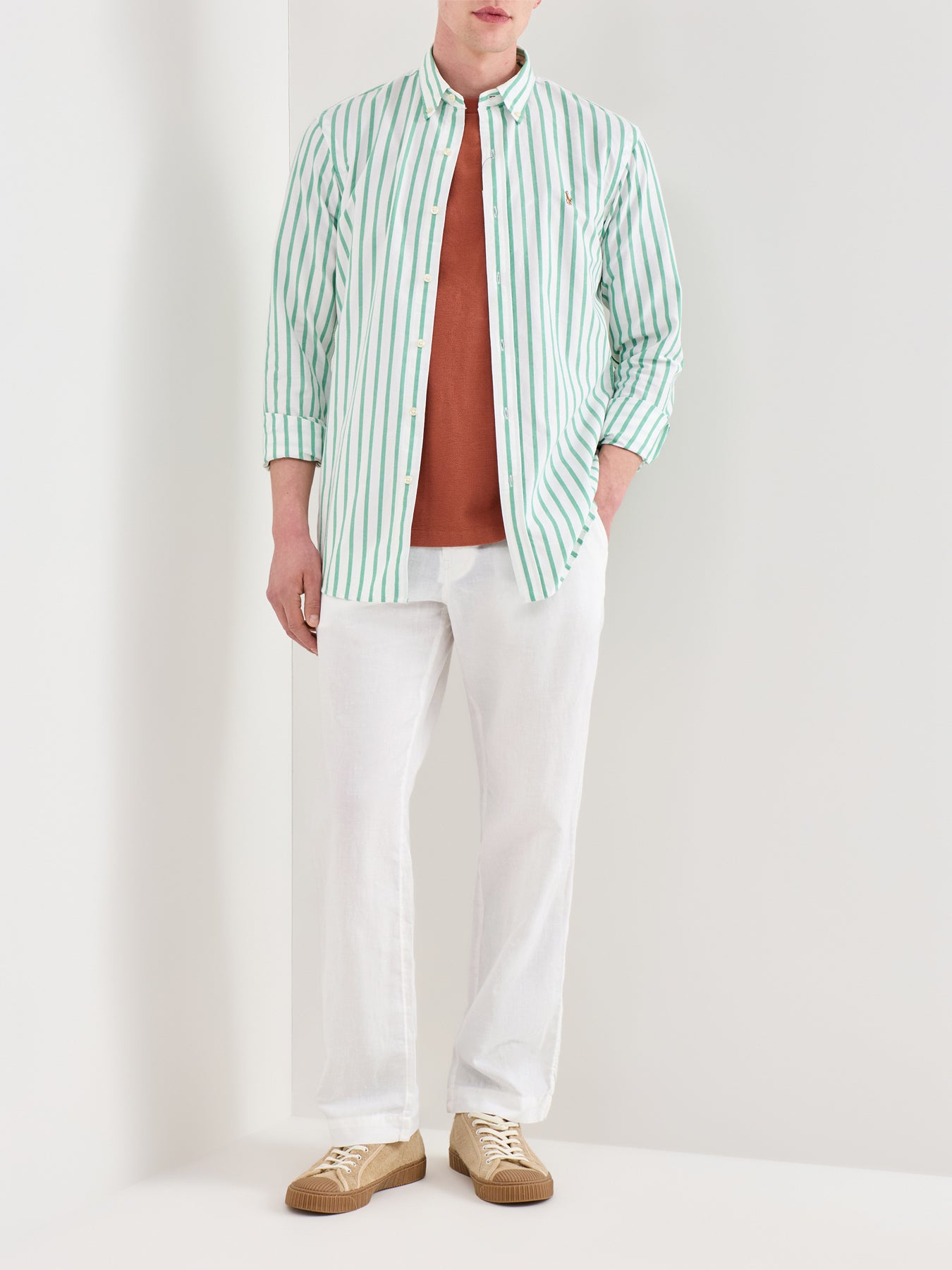 Linen Cotton Trousers White