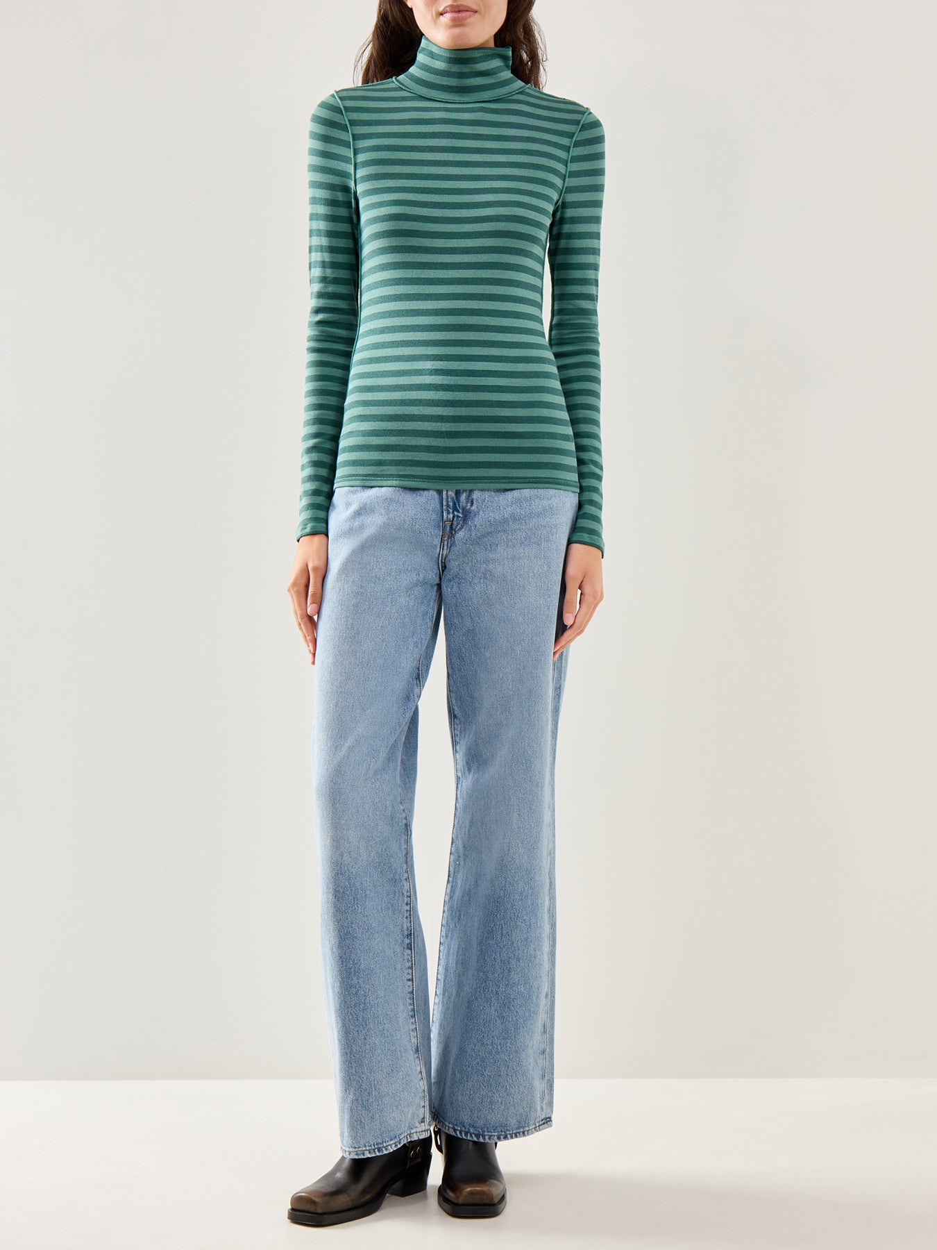 Good Good Turtle Stripe Sweater Green