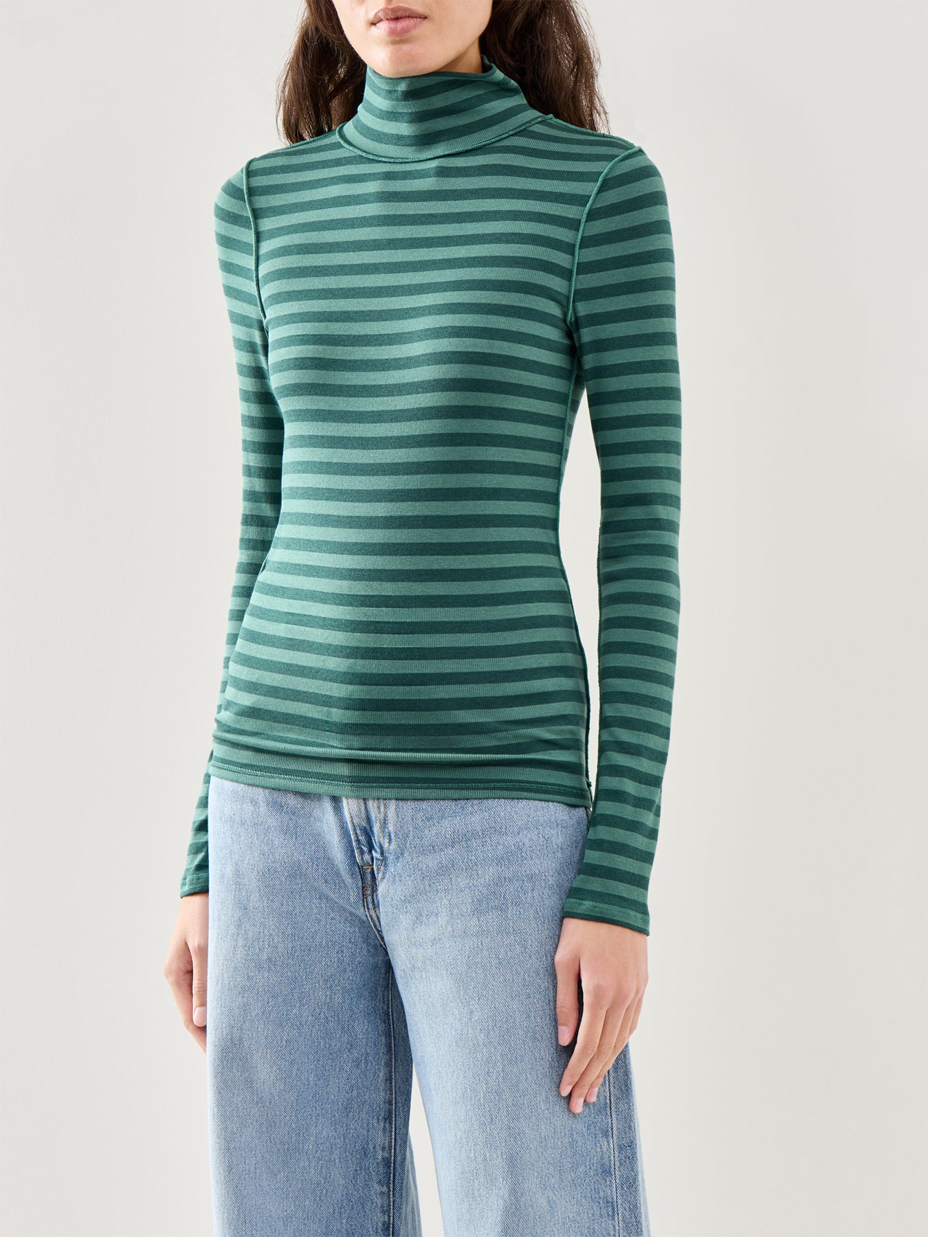 Good Good Turtle Stripe Sweater Green