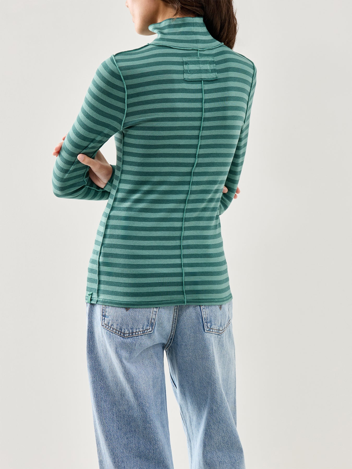 Good Good Turtle Stripe Sweater Green