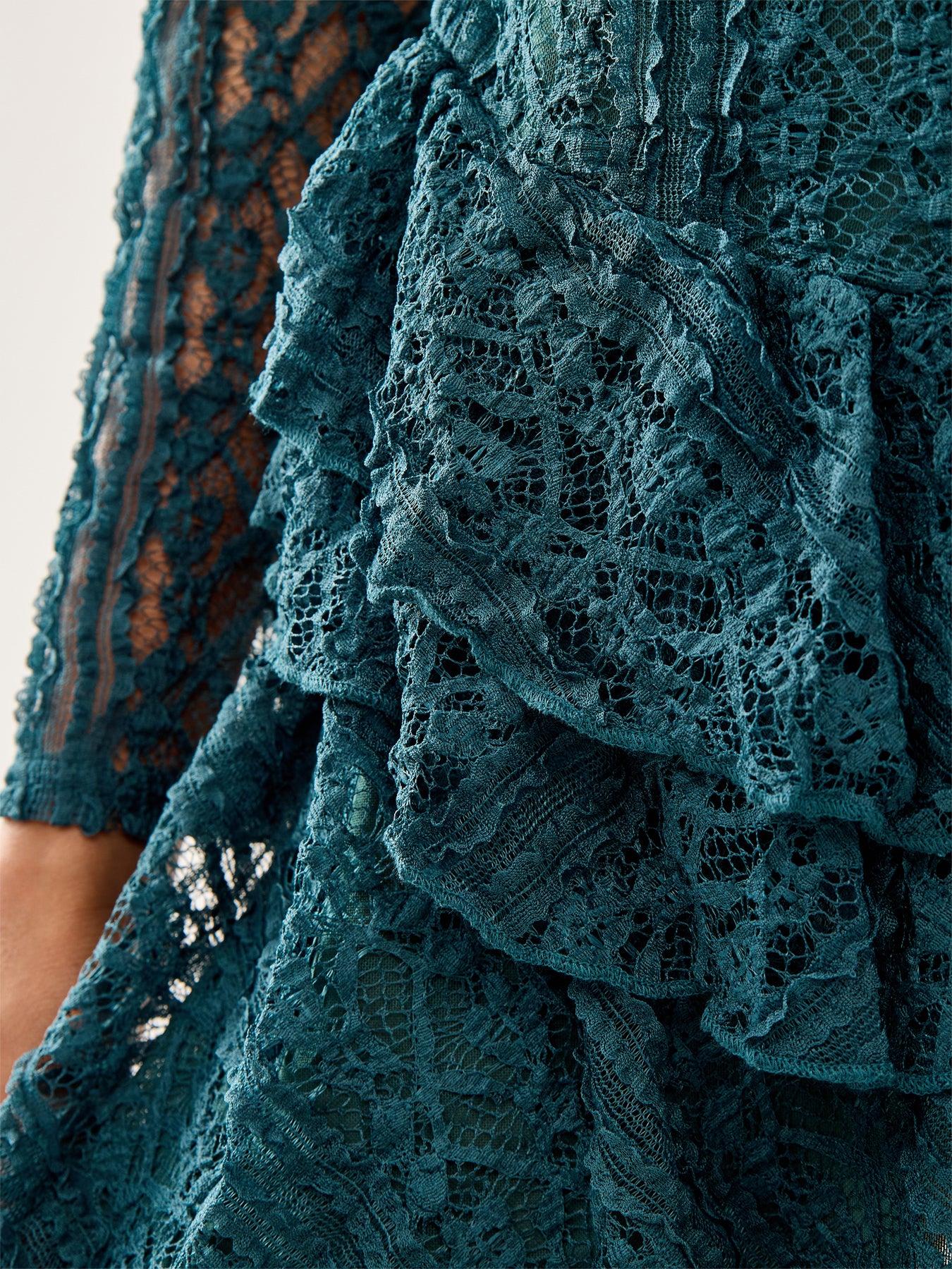 Tabby Lace Mini Dress Green