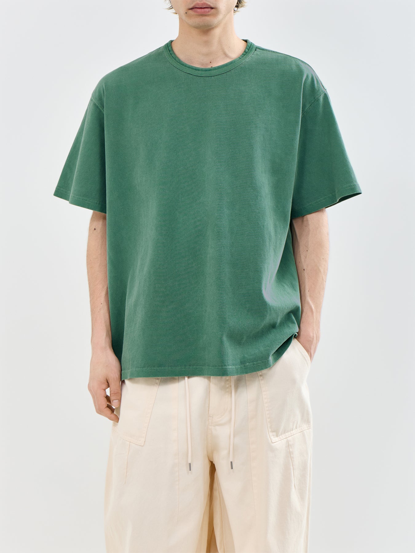 Pigment Dyeing T-Shirt Green